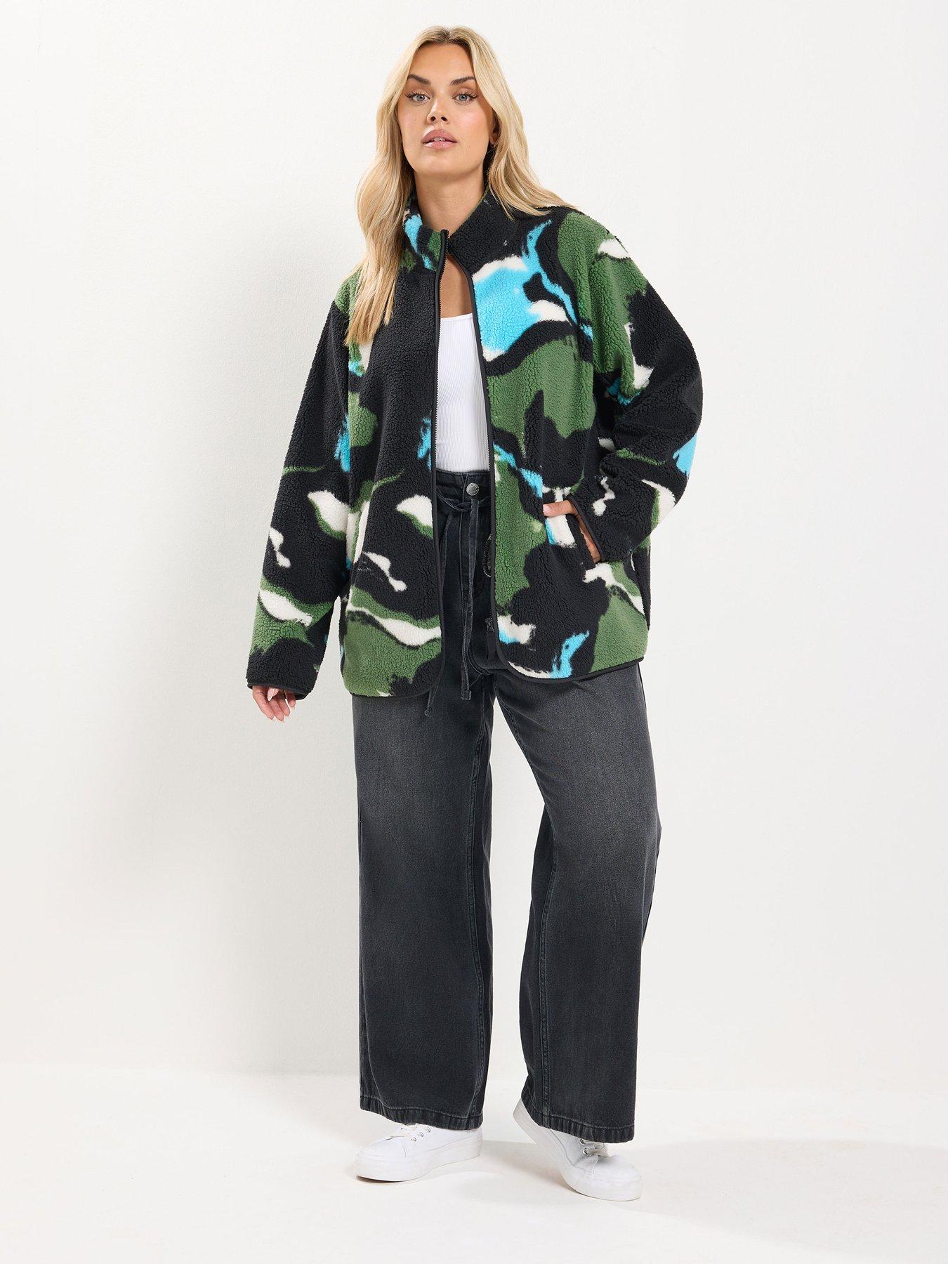 Image 3 of 4 of Yours Curve Borg Fleece Jacket