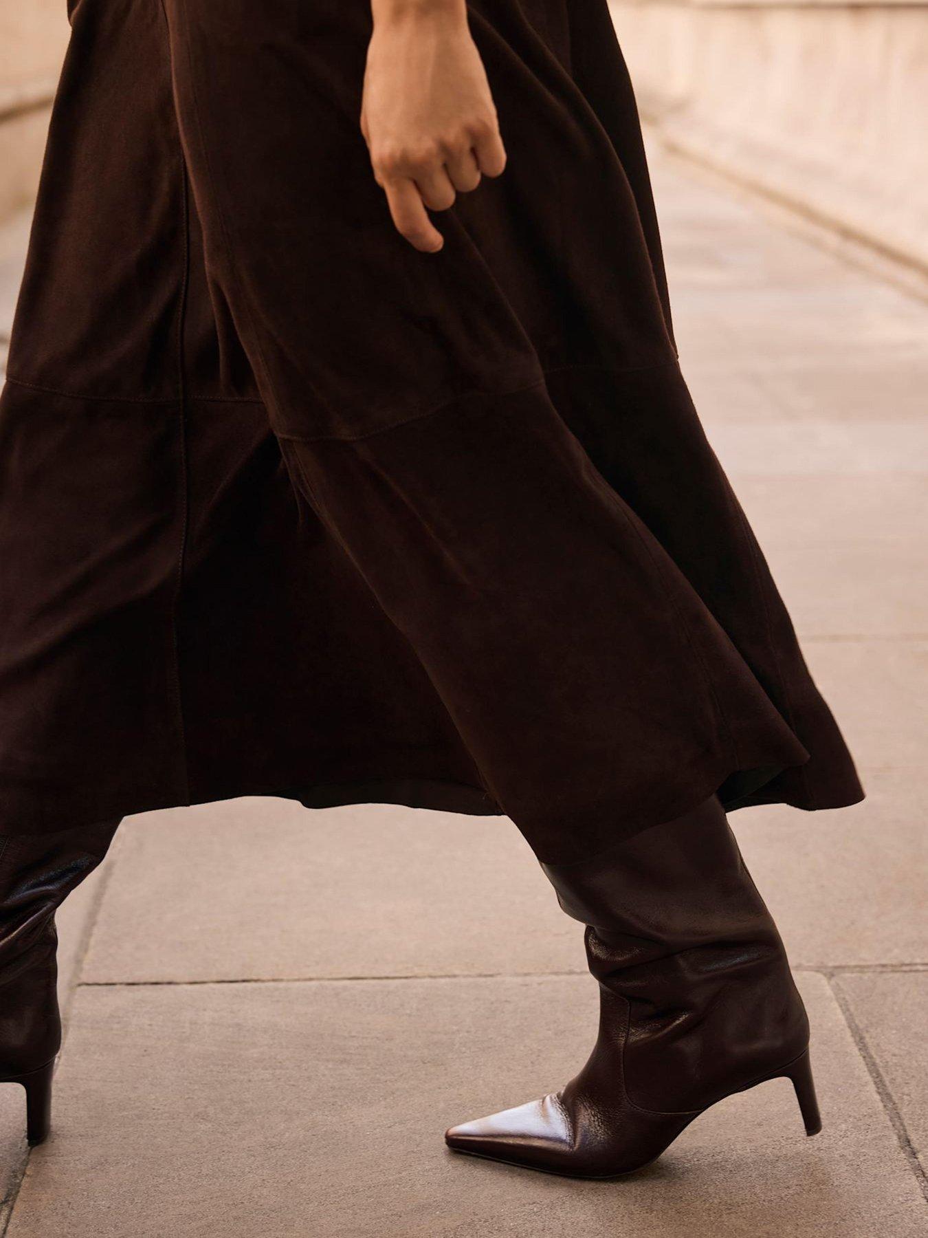 Image 7 of 7 of Mint Velvet Miley Burgundy Knee High Boot