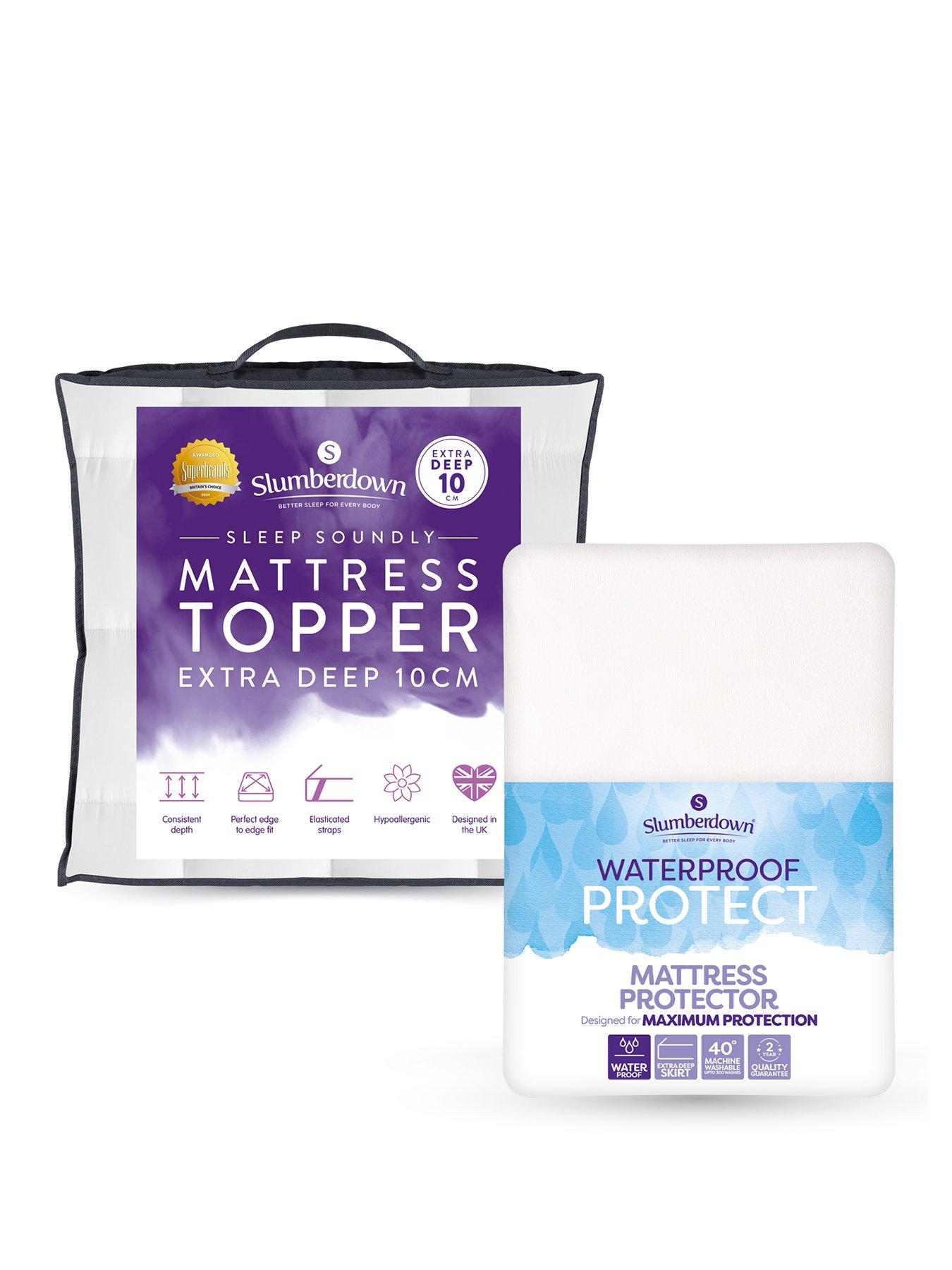 Slumberdown Slumberdown 10Cm Mattress Topper & Waterproof Protect Mattress Protector
