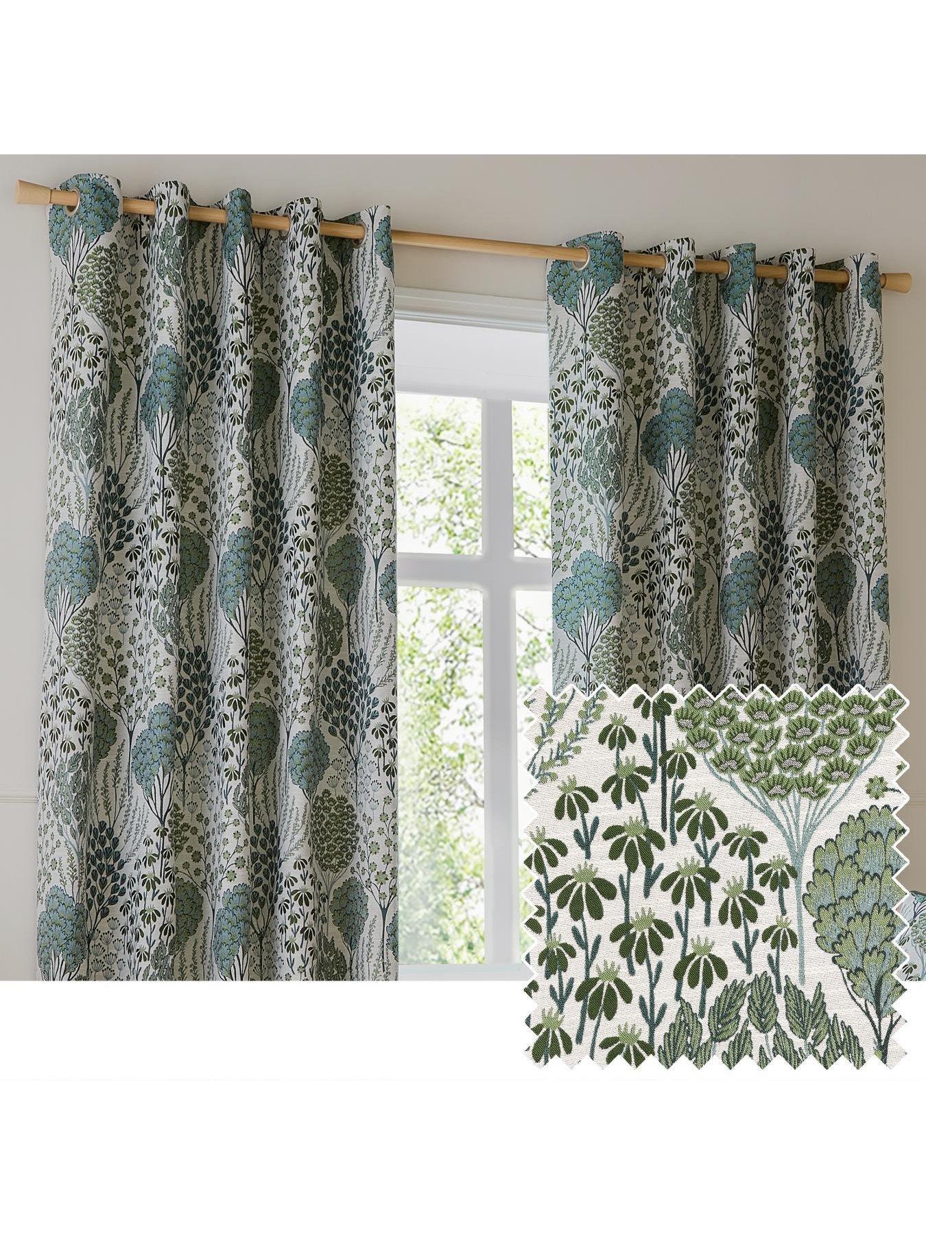 Image 6 of 6 of Wylder OPHELIA 168X229 EYELET CURTAINS THYME/MINERAL