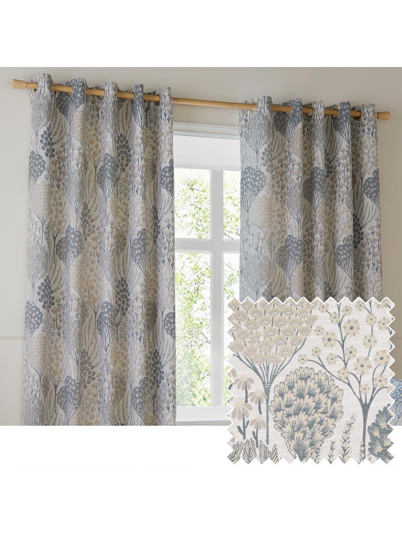 Image 6 of 6 of Wylder OPHELIA 168X229 EYELET CURTAINS WEDGEWOOD