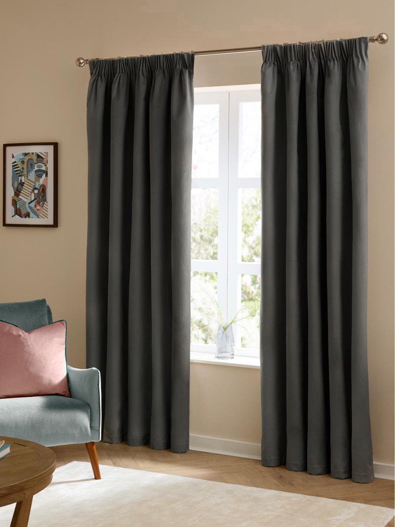 Furn The Ultimate Velvet Blackout Eyelet Curtains - Charcoal - 168 x 229c - Image 6