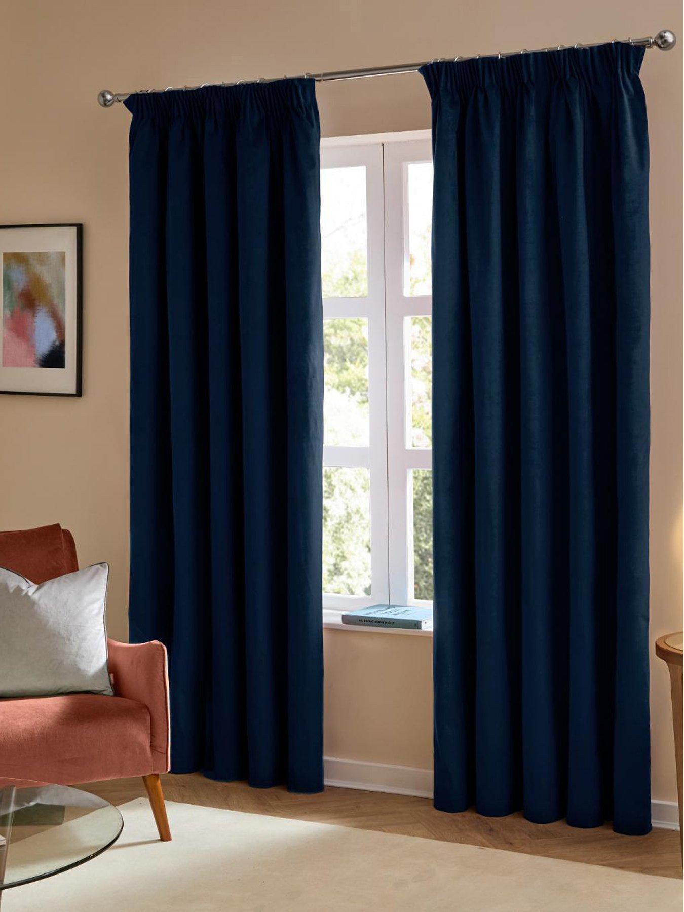 Furn The Ultimate Velvet Blackout Pencil Pleat Curtains Royal 229 X 229Cm - Image 7