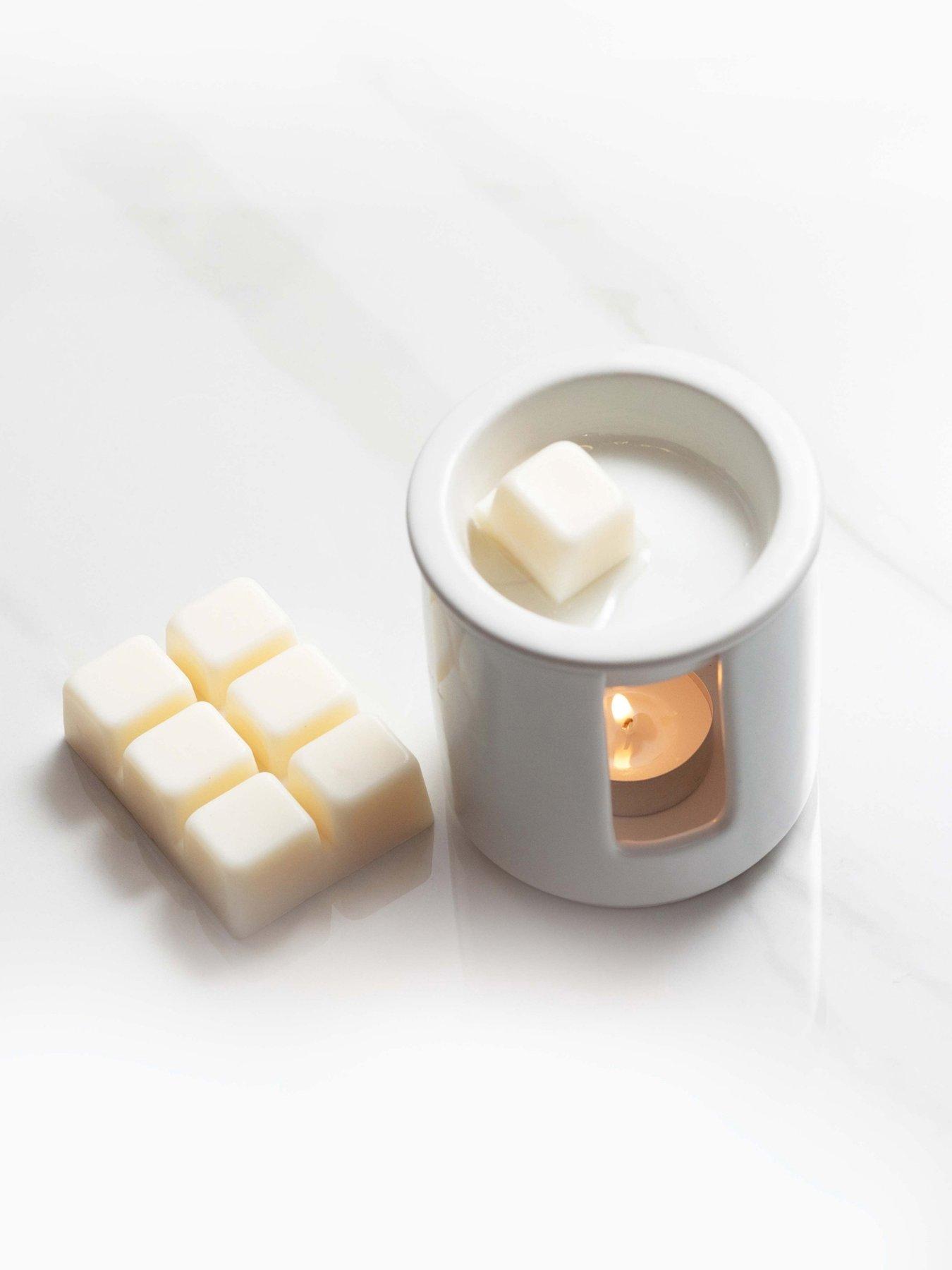 Image 1 of 2 of Stoneglow Modern Classics - Ceramic Wax Melter &amp; Soy Wax Melt Bar Discovery Set Pomegranate &amp; Spiced Woods
