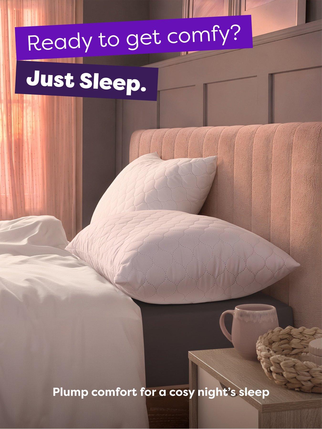 Image 2 of 6 of Slumberdown Just Sleep Pillow, Firm Support, 4 Pack