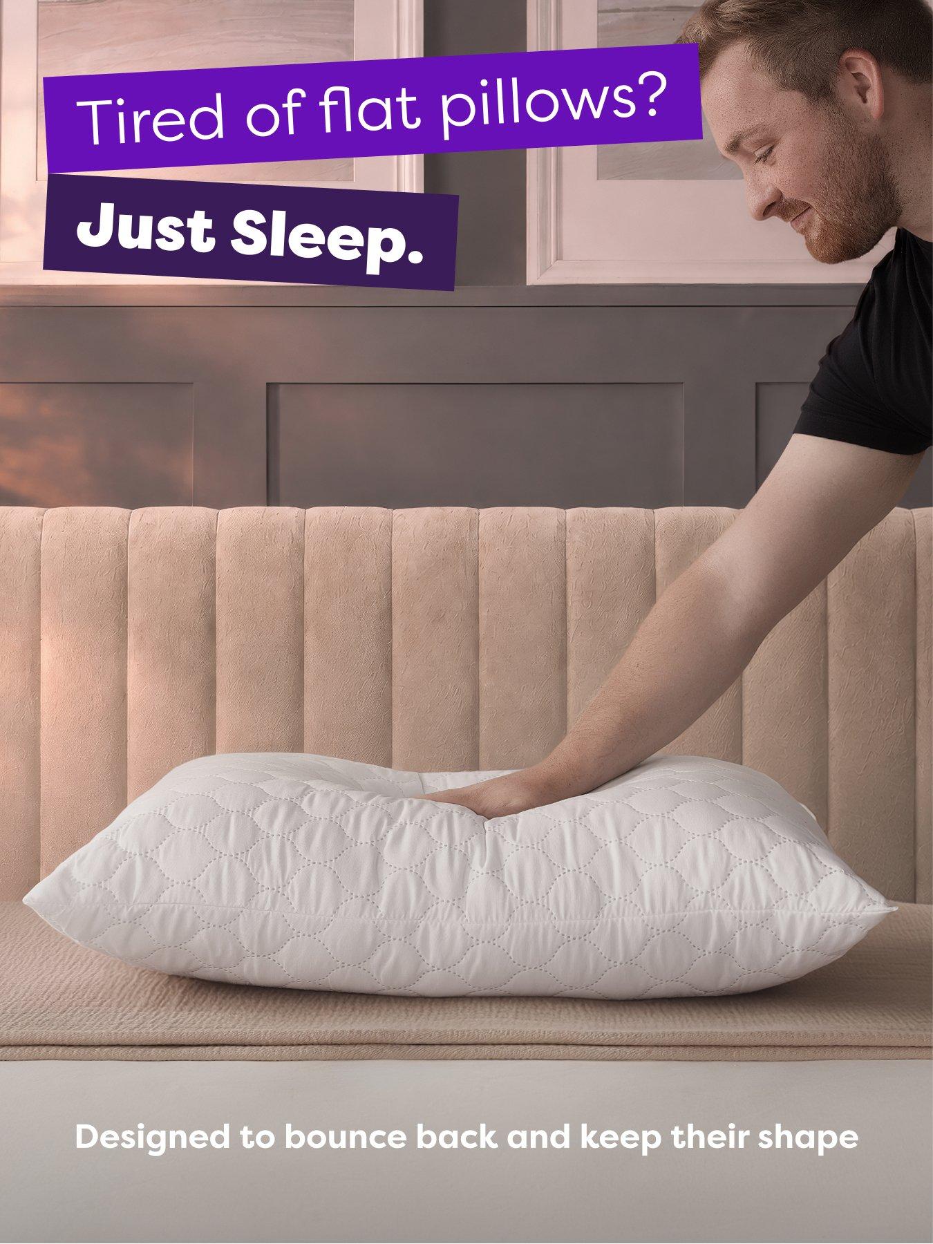 Image 4 of 6 of Slumberdown Just Sleep Pillow, Firm Support, 4 Pack