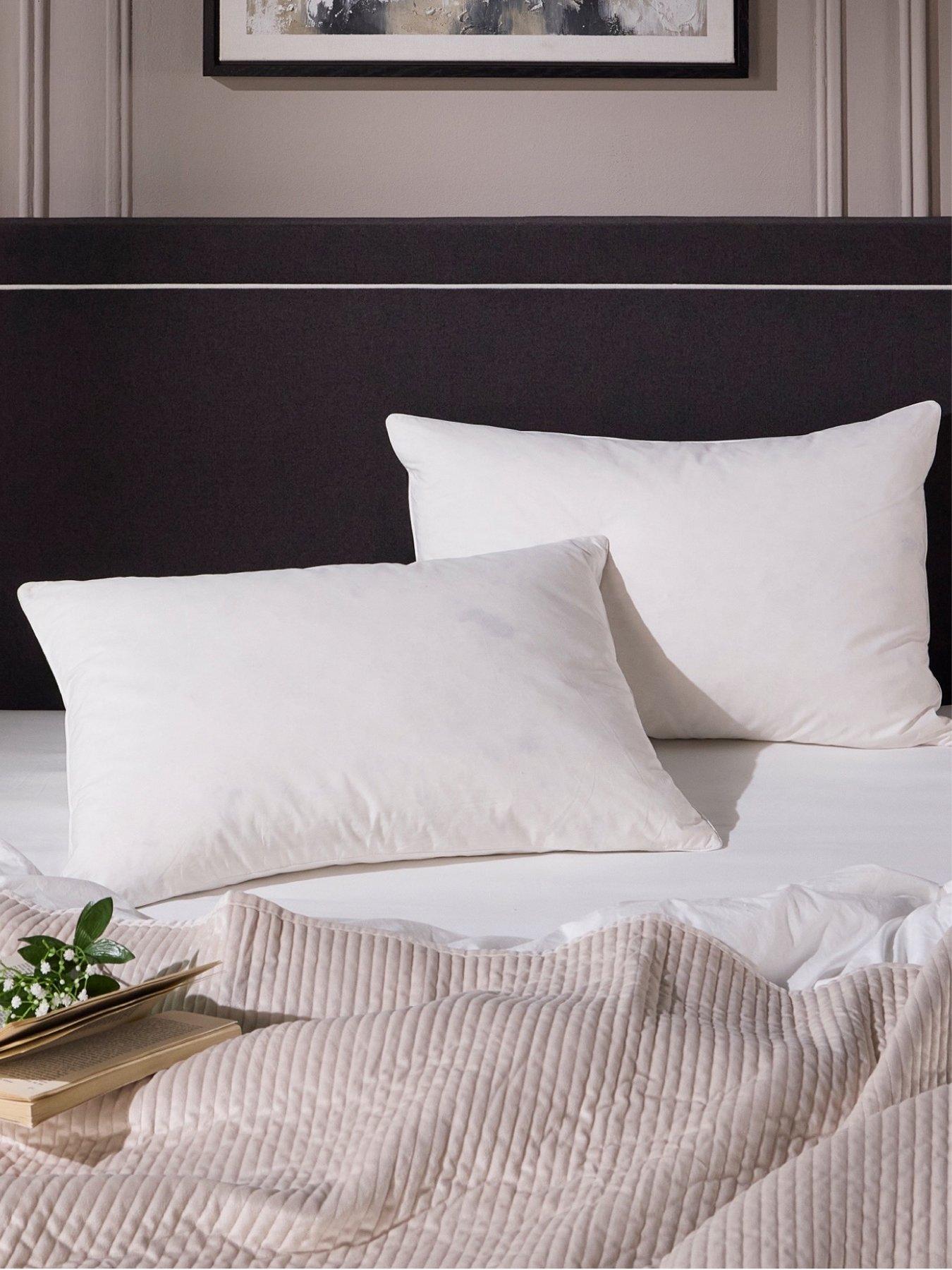 Snuggledown Unisex White 2 Pack Hotel Goose Feather & Down Back Sleeper Pillow In - Image 9