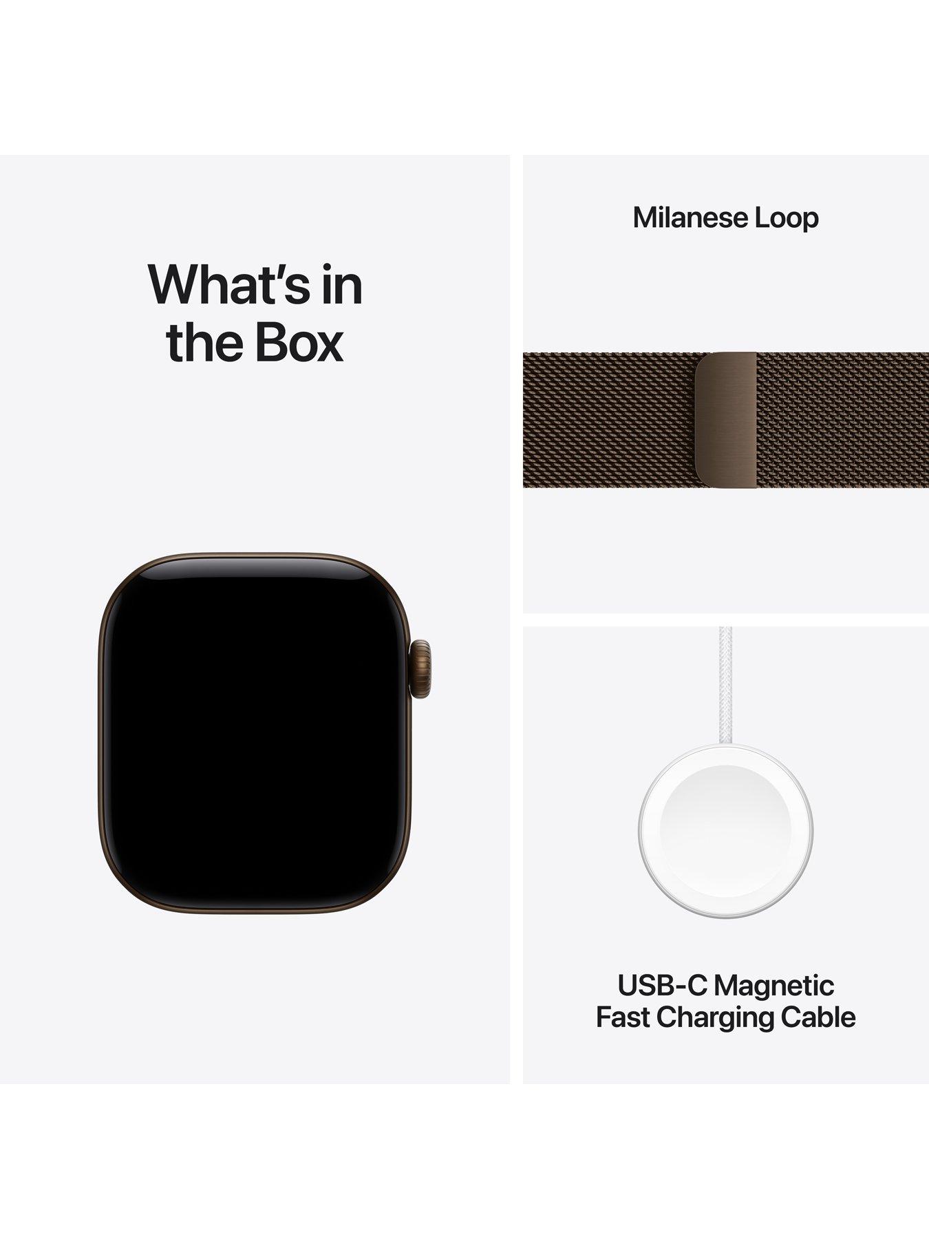 Image 7 of 8 of Apple Watch Series 12 (GPS + Cellular) 42mm Dark Bronze Aluminium Case with Dark Bronze Milanese Loop