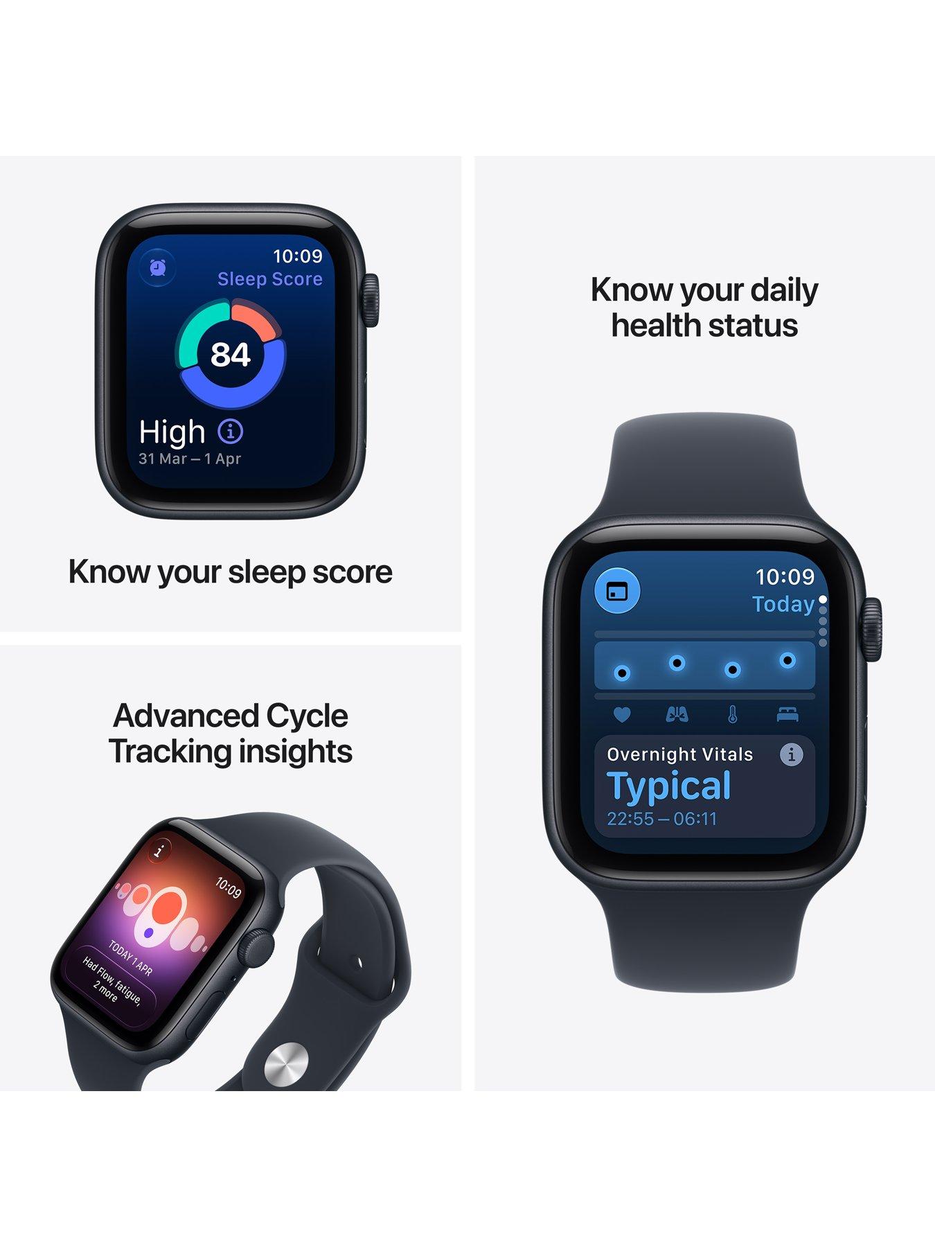 Image 2 of 7 of Apple Watch SE 3 (GPS + Cellular, 2026) 40mm Midnight Aluminium Case with Navy Blue Sport Band - S/M