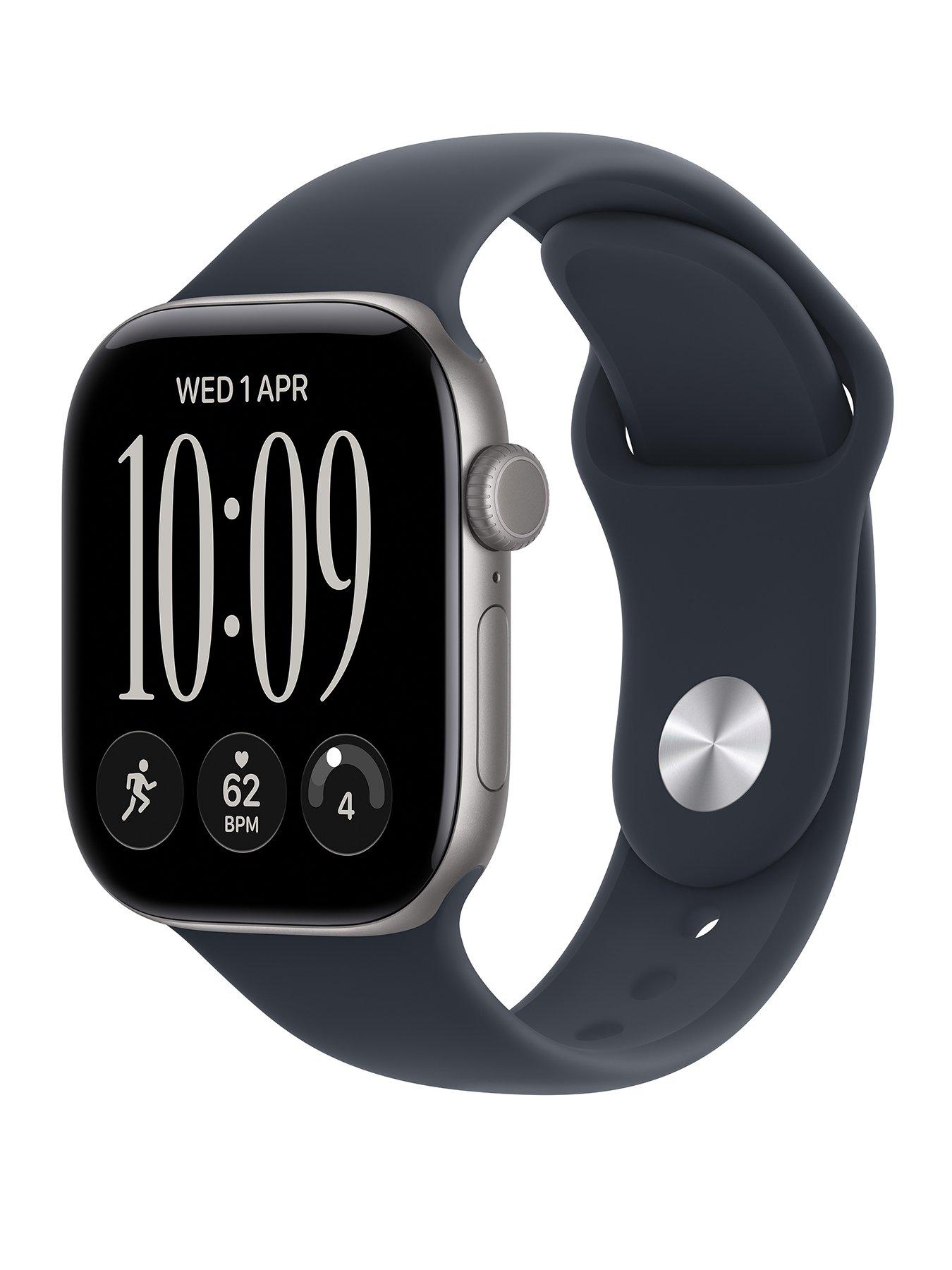Apple Watch Series 12 (GPS) 42mm Space Grey Aluminium Case with Navy Blue Sport Band - M/L