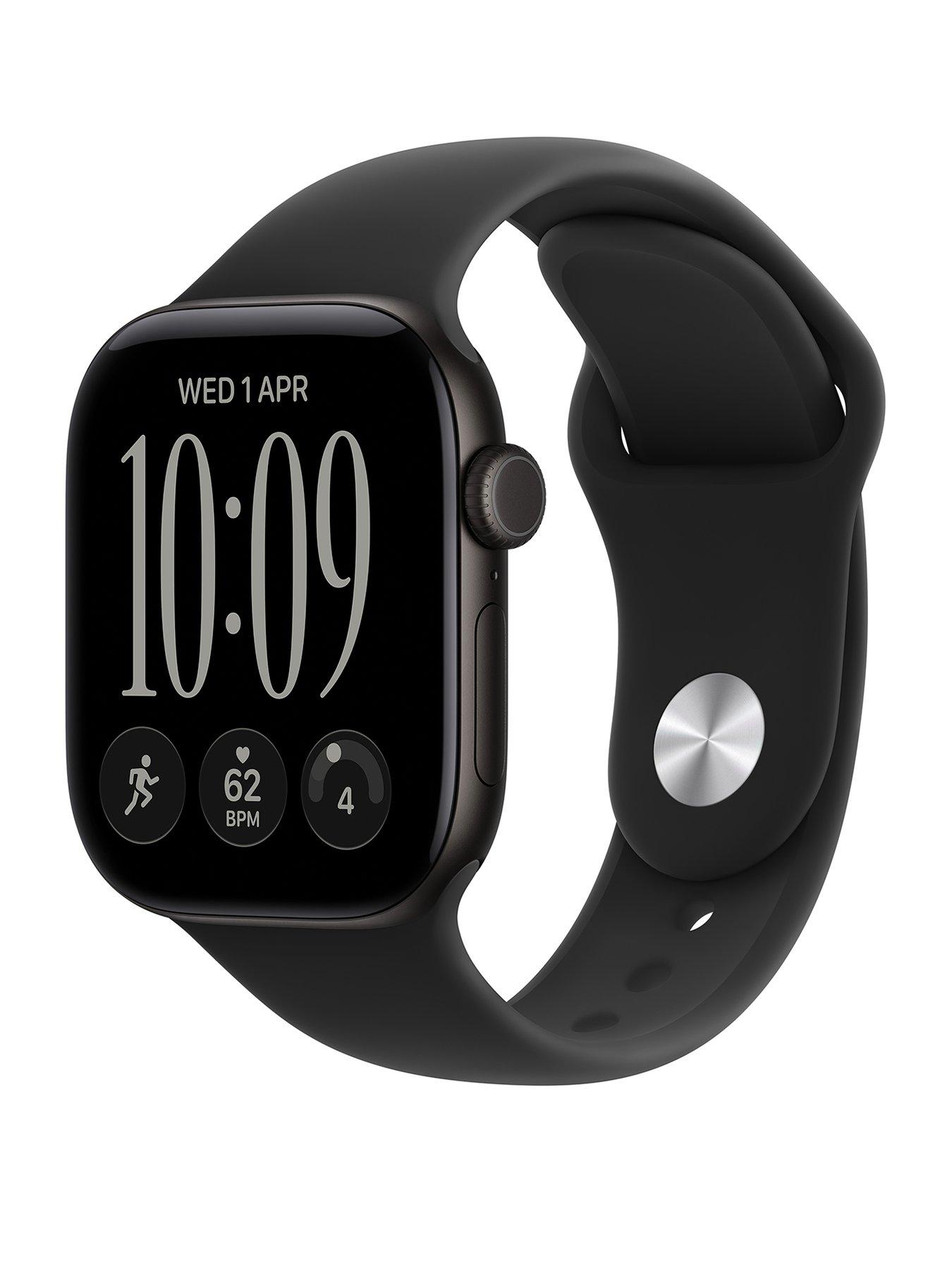 Apple Watch Series 12 (GPS) 42mm Black Aluminium Case with Black Sport Band - S/M