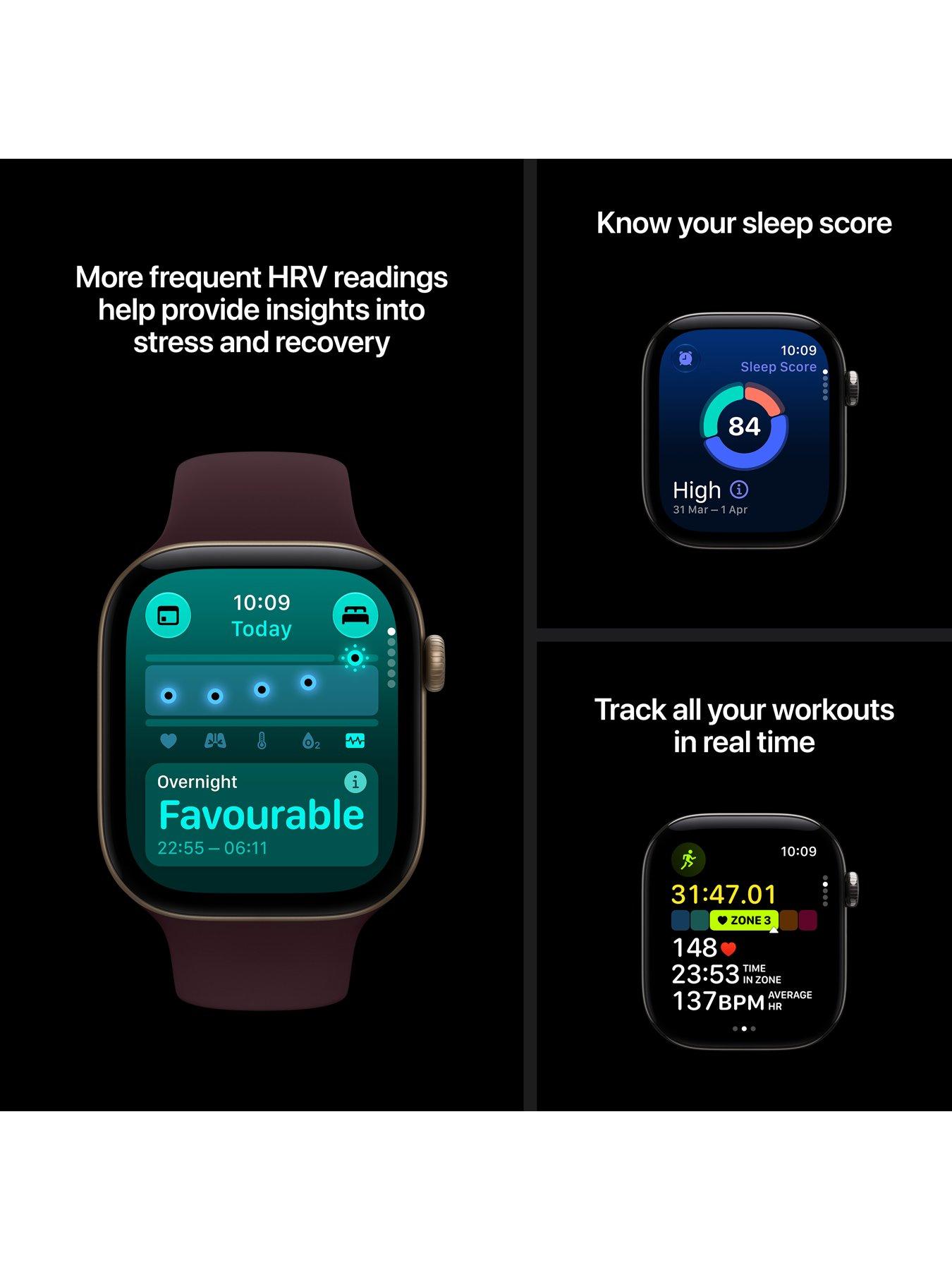 Image 4 of 8 of Apple Watch Series 12 (GPS + Cellular) 46mm Dark Bronze Aluminium Case with Dark Bronze Milanese Loop - M/L