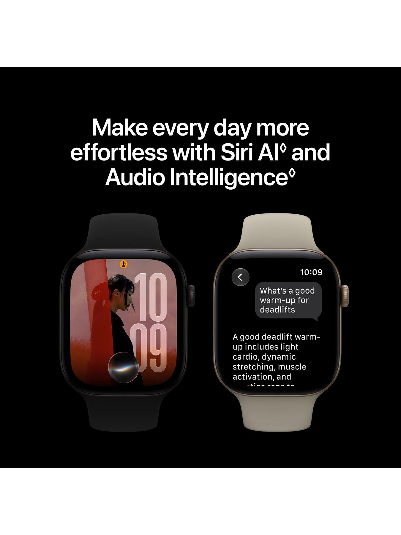 Image 5 of 8 of Apple Watch Series 12 (GPS + Cellular) 46mm Dark Bronze Aluminium Case with Dark Bronze Milanese Loop - M/L