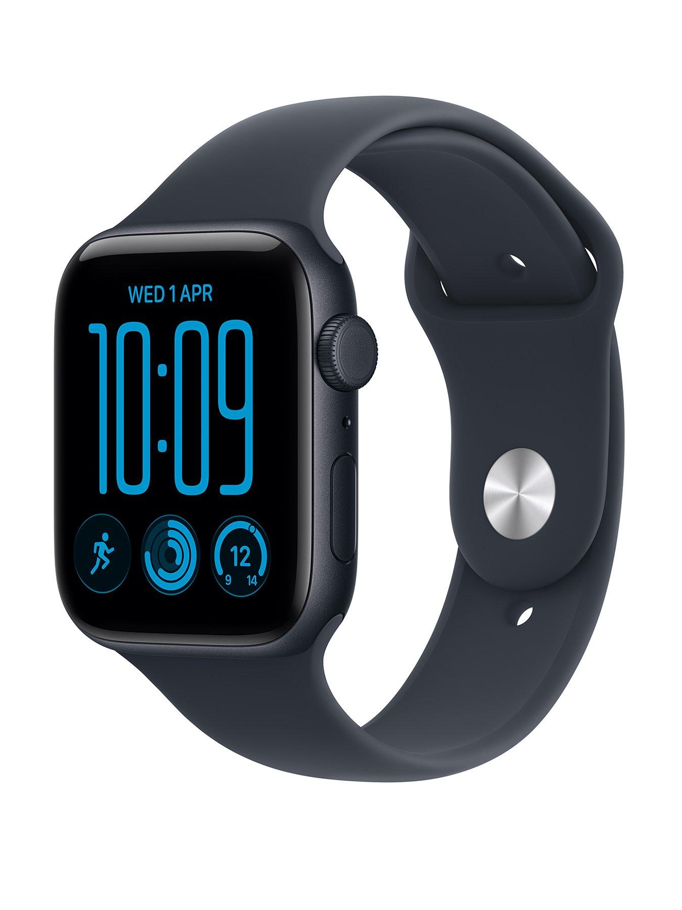 Apple Watch SE 3 (GPS + Cellular, 2026) 44mm Midnight Aluminium Case with Navy Blue Sport Band - M/L
