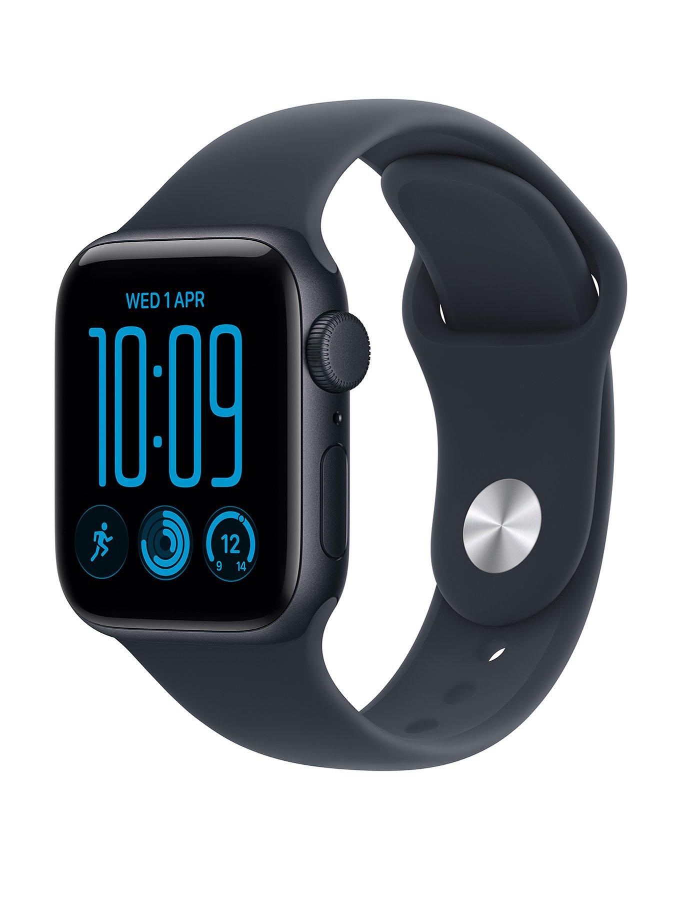 Apple Watch SE 3 (GPS, 2026) 40mm Midnight Aluminium Case with Navy Blue Sport Band - S/M
