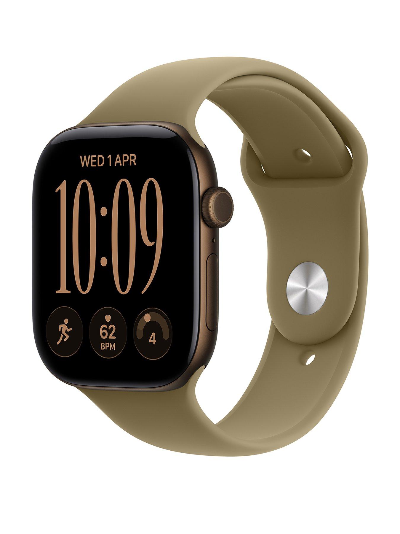Apple Green Watch Series 12 Gps 46Mm Dark Bronze Aluminium Case With Olive Sport Band Sm - Image 2
