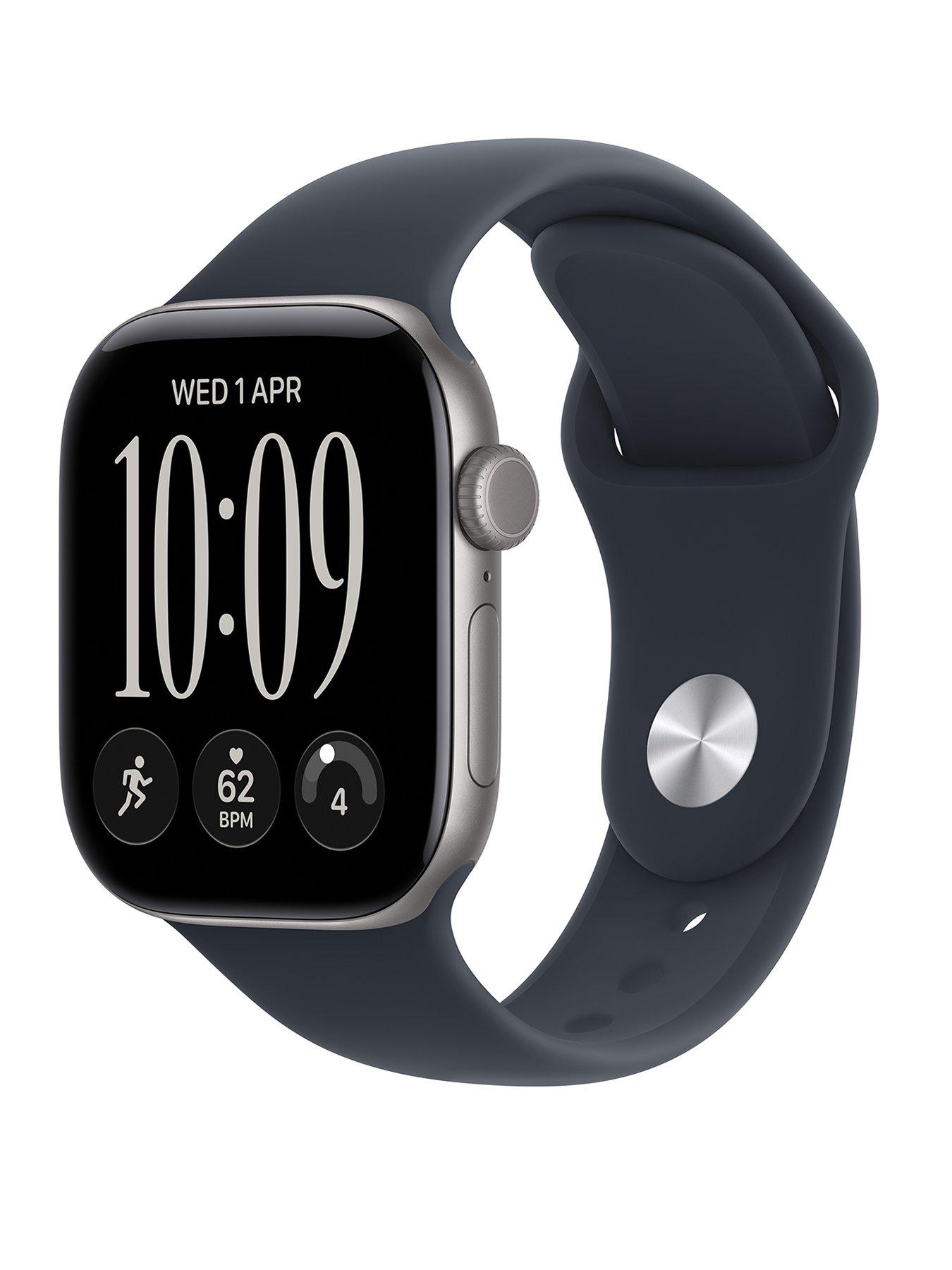 Apple Watch Series 12 42mm GPS Cellular Space Grey Aluminium Case with Navy Blue Sport Band S/M - Image 4