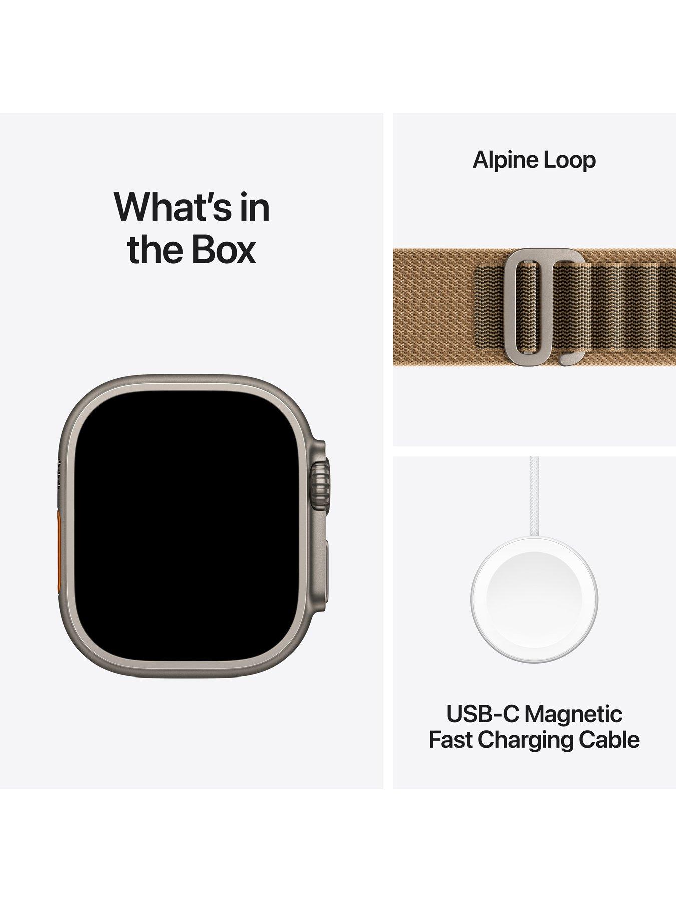 Image 7 of 7 of Apple Watch Ultra 4 (GPS + Cellular)&nbsp;49mm Natural Titanium Case with Desert Alpine Loop - Medium