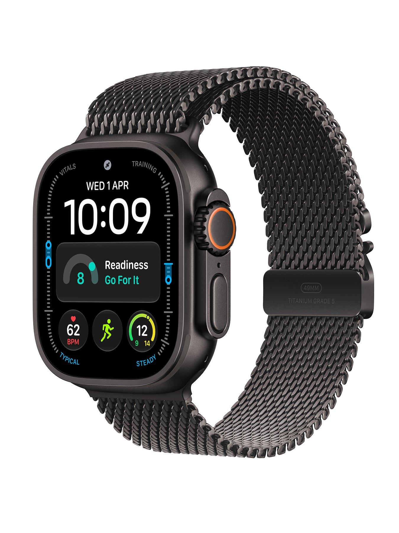 Apple Black Watch Ultra 4 - Gps + Cellular - 49Mm - Titanium Case W/ Titanium Milanese Loop (M) - Image 3