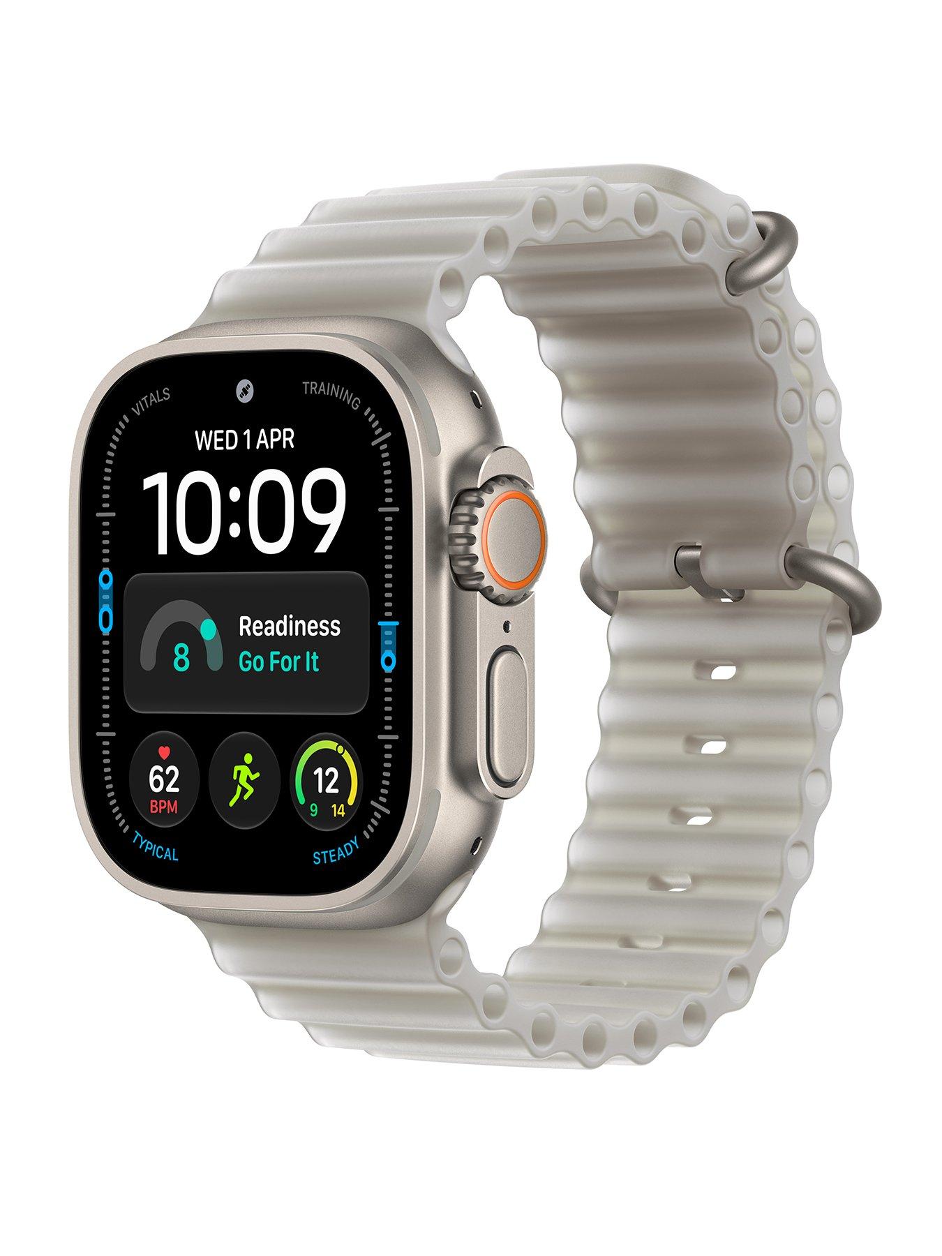 Apple Watch Ultra 4 GPS + Cellular 49mm Smartwatch Natural Titanium Case | Translucent Grey Ocean Band. Advanced Health + Fitness Tracking, 2+ Day Battery - Image 3