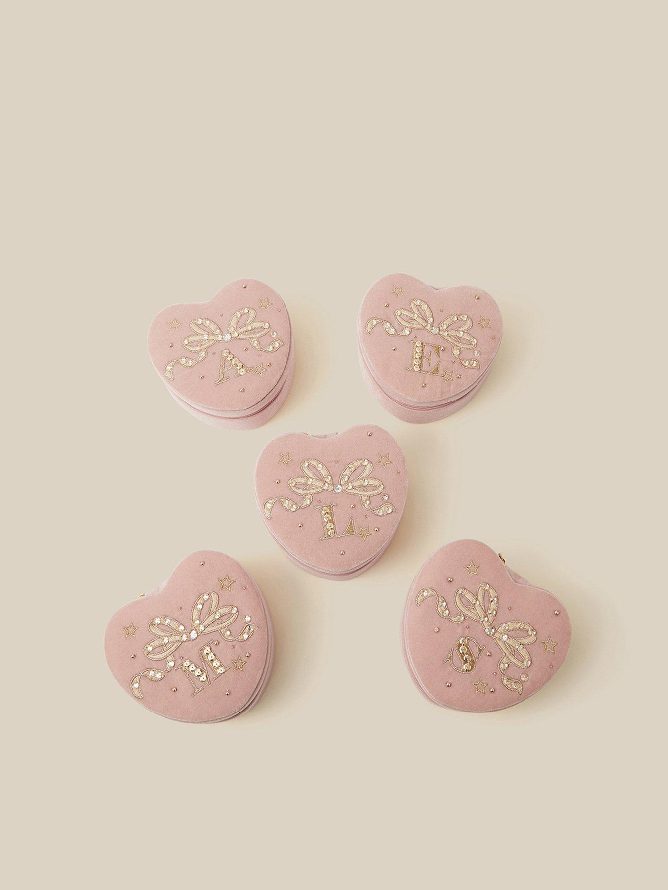 Image 4 of 5 of Monsoon Girls Initial Heart Zip Jewellery Box - Pink