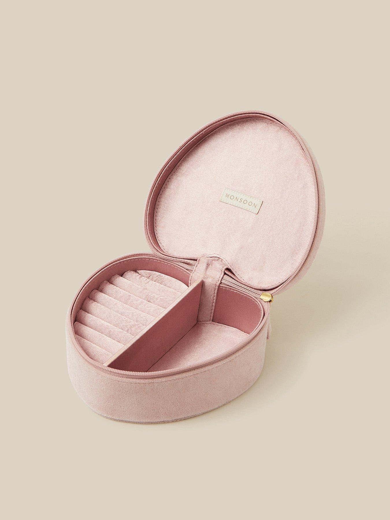 Image 5 of 5 of Monsoon Girls Initial Heart Zip Jewellery Box - Pink