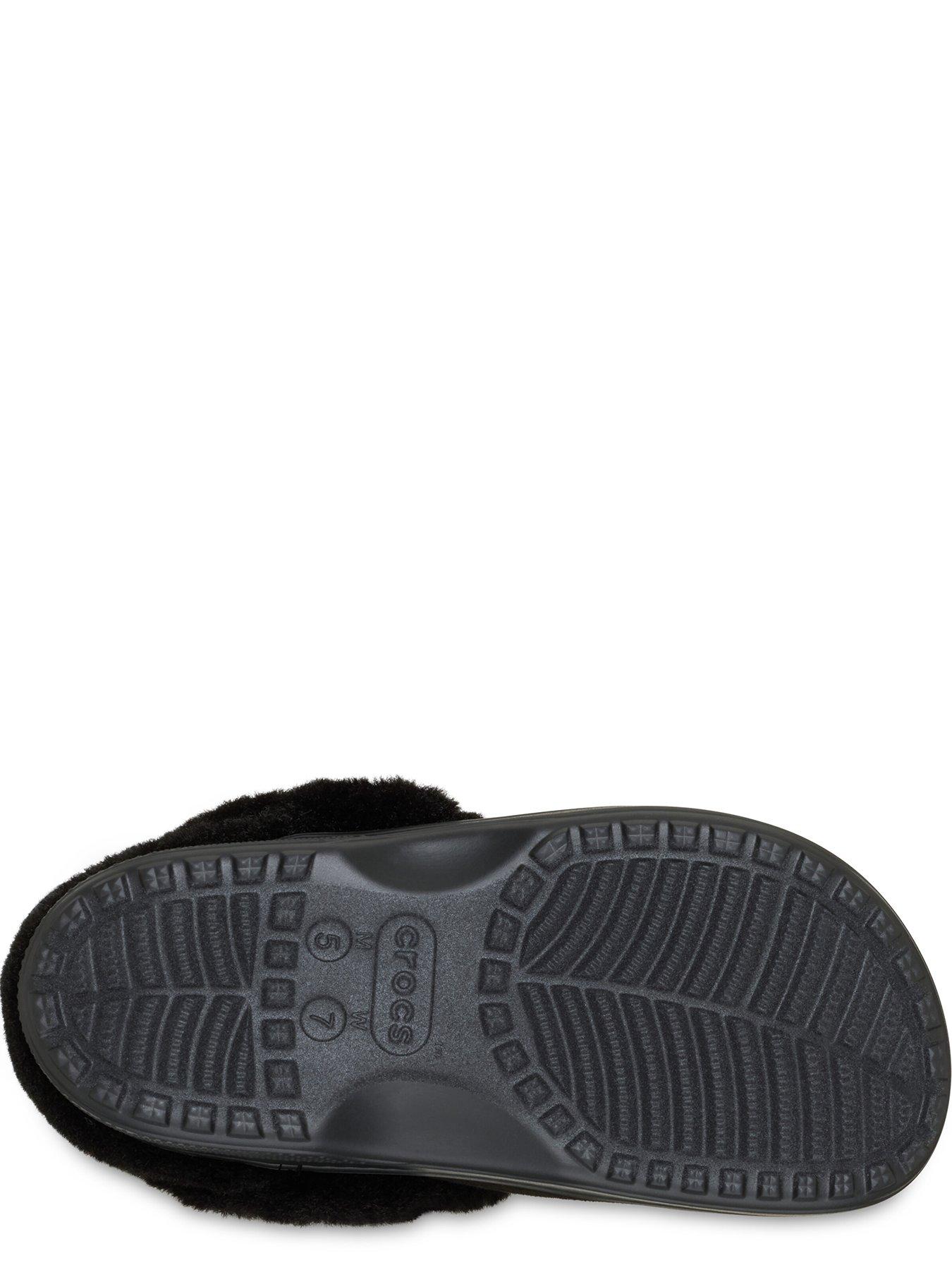 Image 5 of 6 of Crocs Womens Classic Unfurgettable Fuzzy Lined Clogs - Black