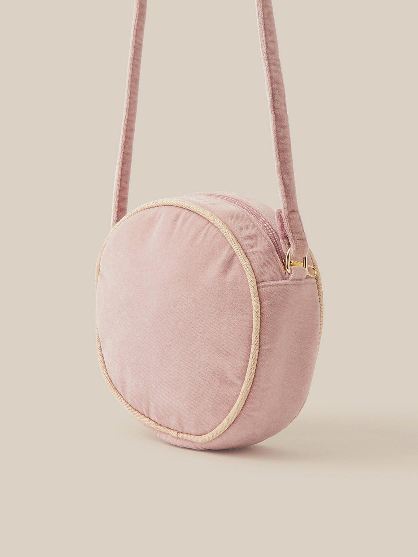 Image 2 of 5 of Monsoon Girls Embroidered Initial Sequin Zip Round Bag - Pink