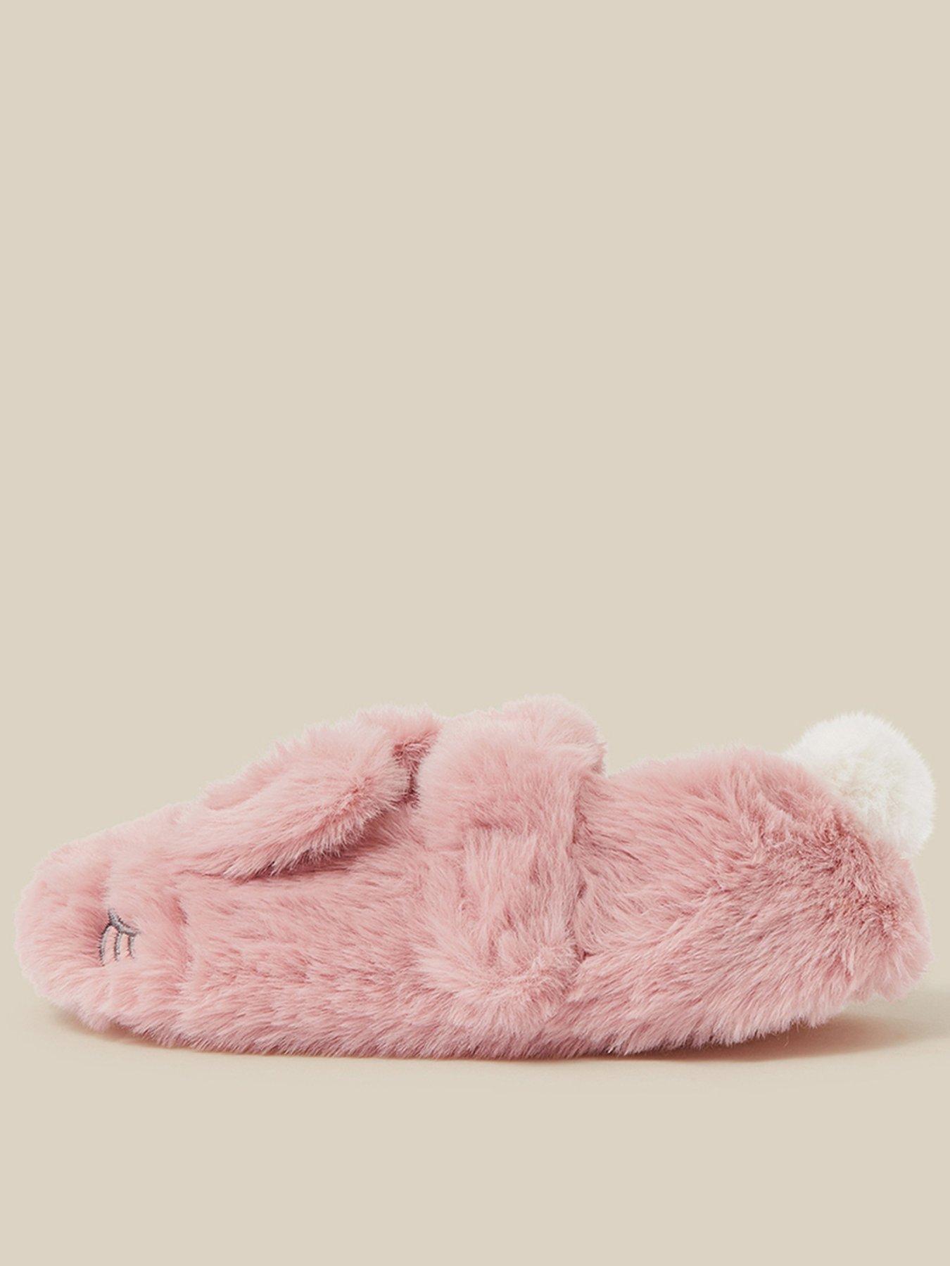 Image 1 of 3 of Monsoon Girls Bunny Ballerina Slippers - Pink