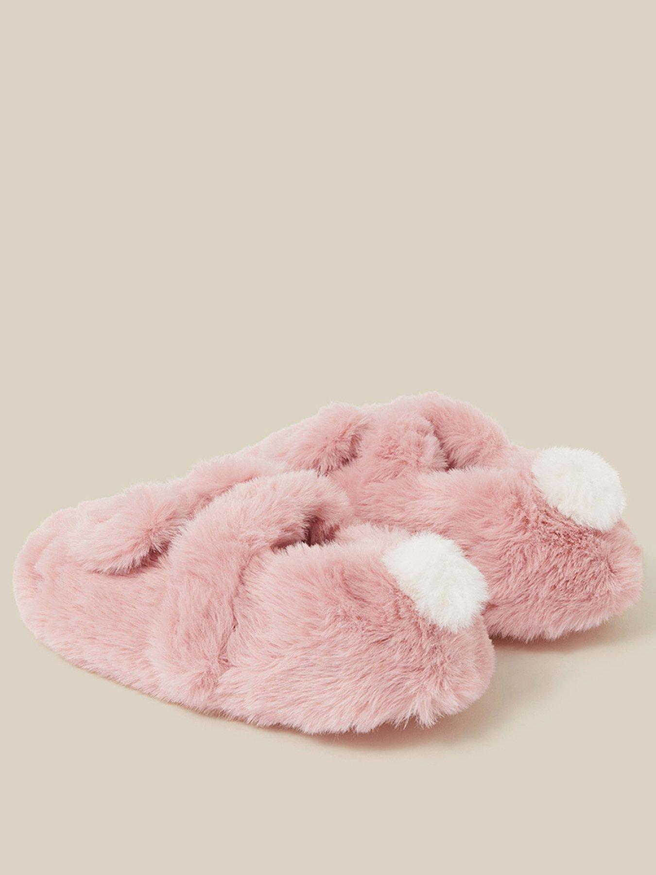 Image 3 of 3 of Monsoon Girls Bunny Ballerina Slippers - Pink