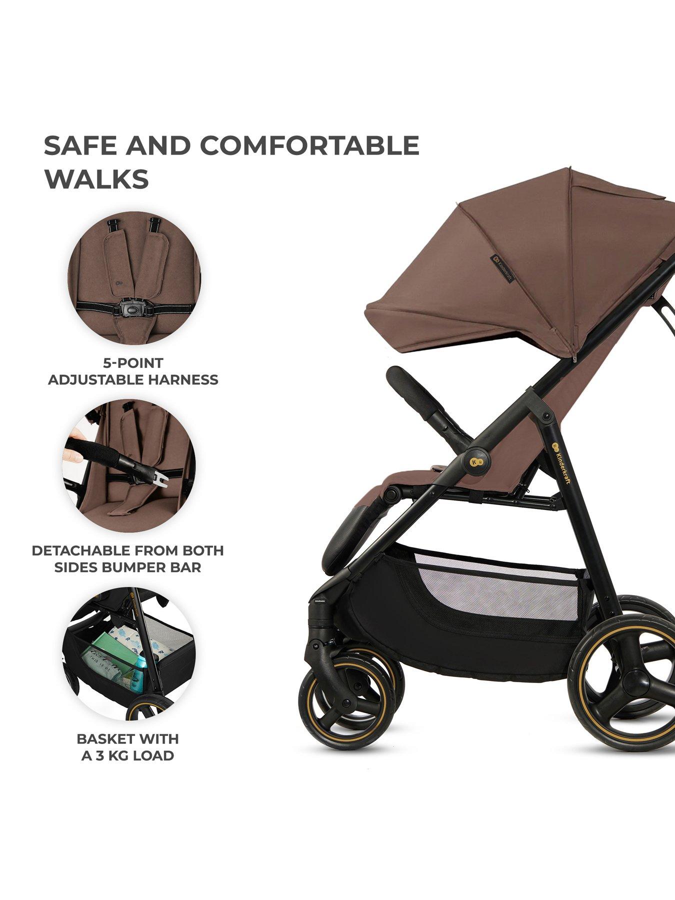 Image 4 of 8 of Kinderkraft TRIG 3 Stroller - Brown