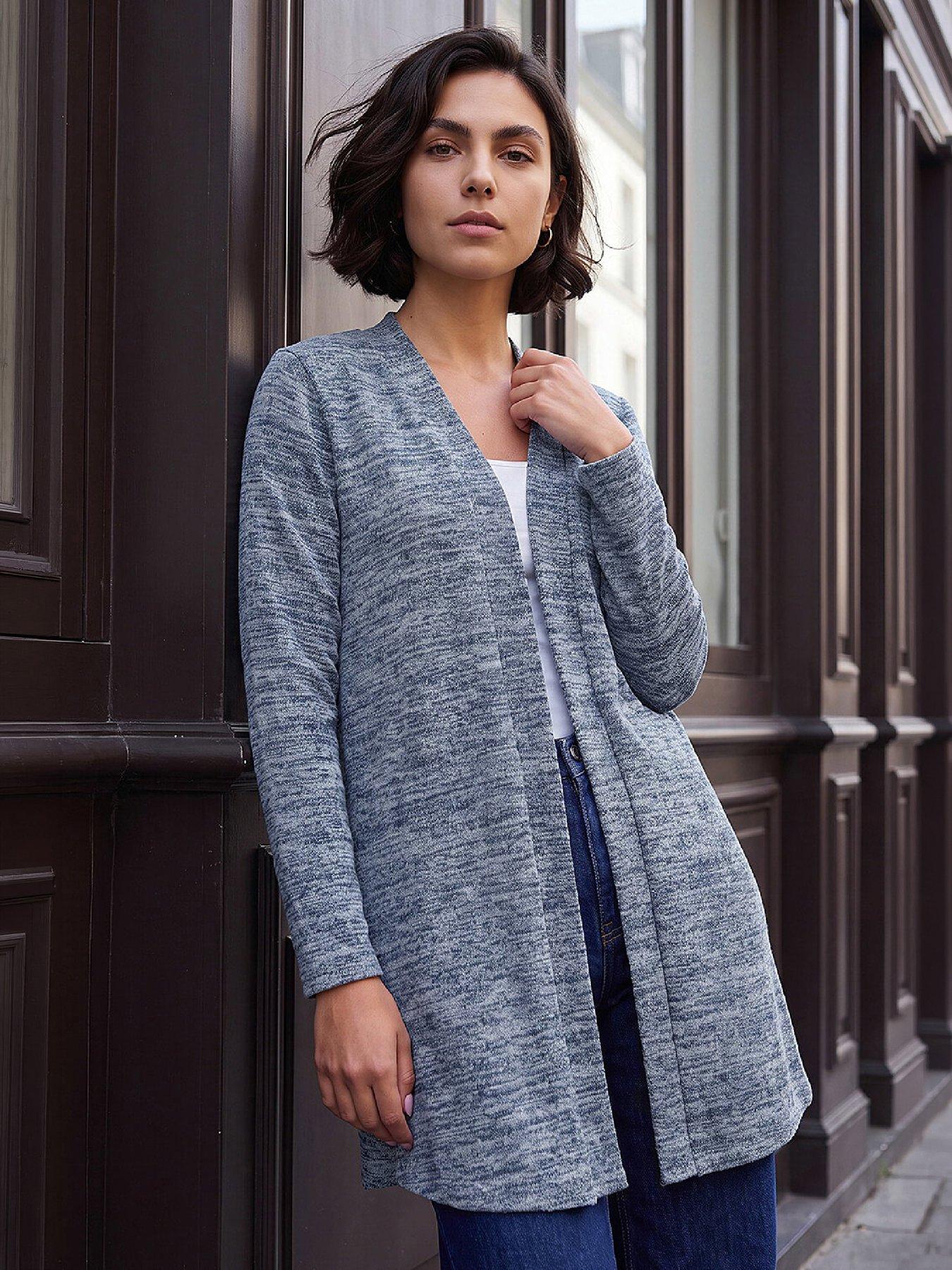 Roman Women's Grey Longline Knit Cardigan Size 20 - Image 2