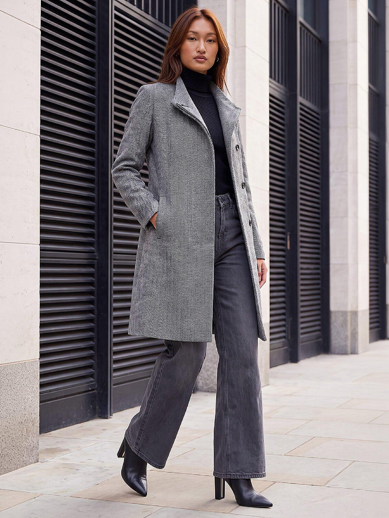 Image 4 of 4 of Roman Funnel Neck Coat