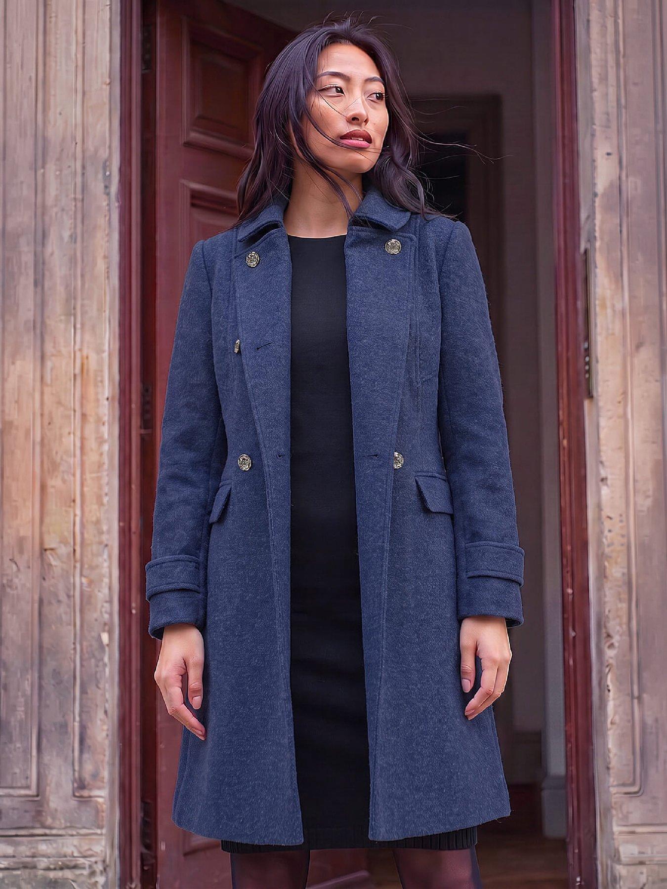 Roman Petite Double Breasted Military Coat