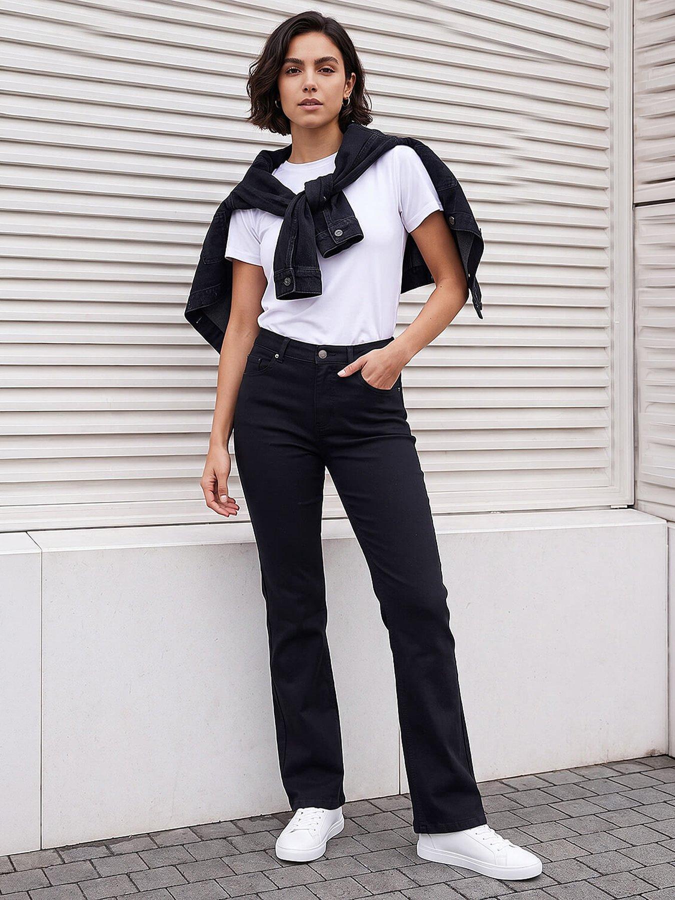 Roman Women's Black Bootcut Stretch Jean In | Size: 20 - Image 7