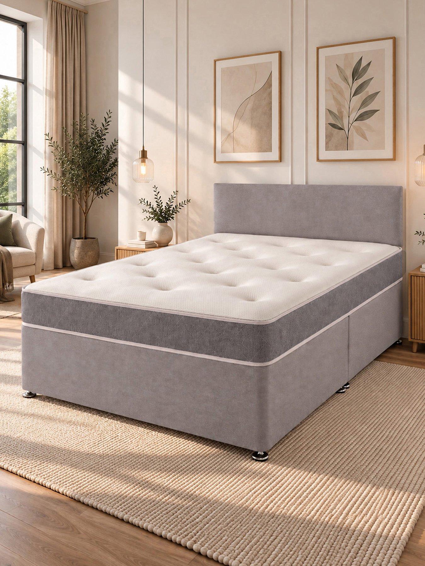 Image 1 of 7 of Aspire Essentials Bed Base & Memory Mattress Set - Db 2d