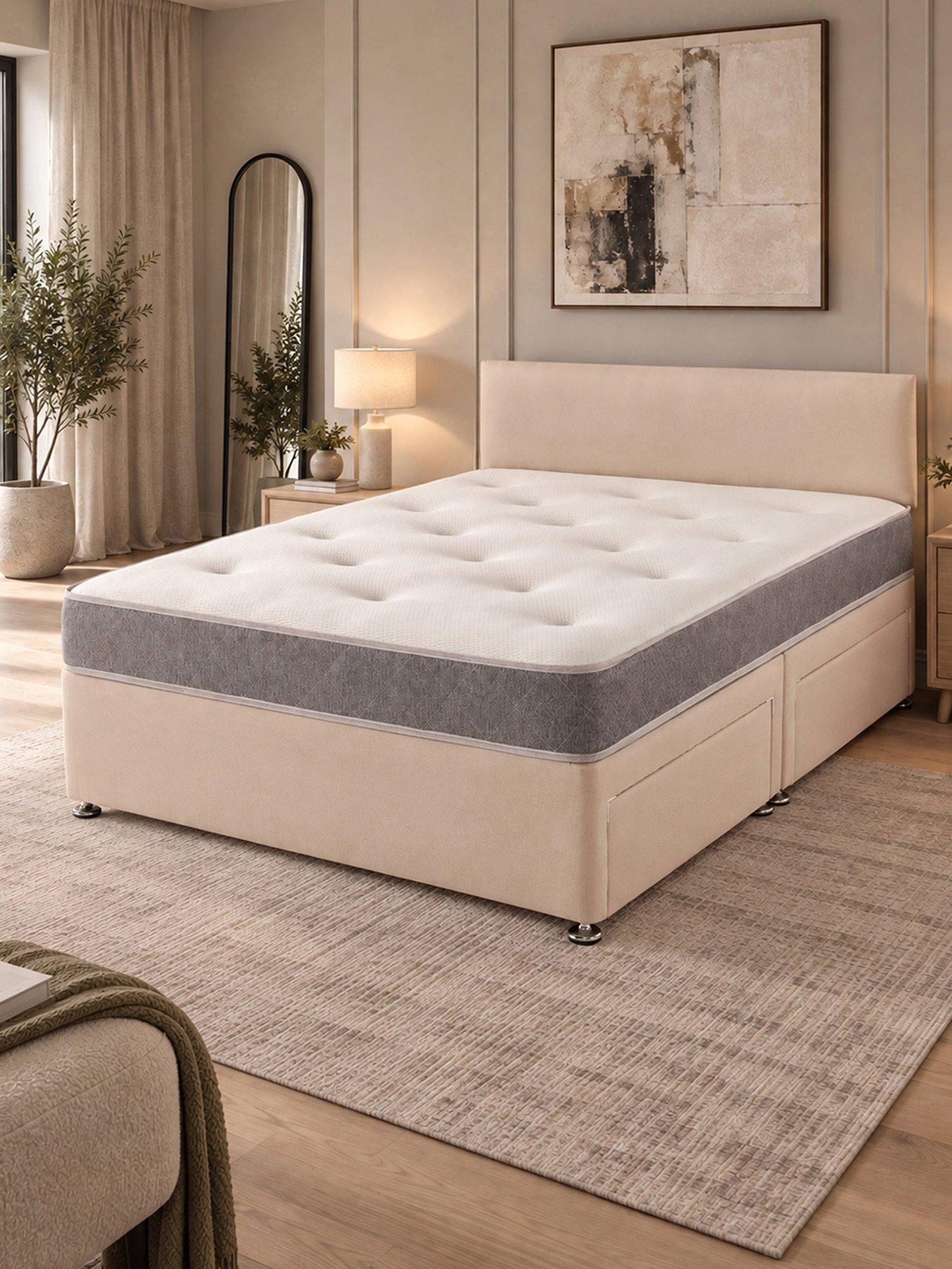 Image 2 of 7 of Aspire Essentials Bed Base & Memory Mattress Set - Db 2d