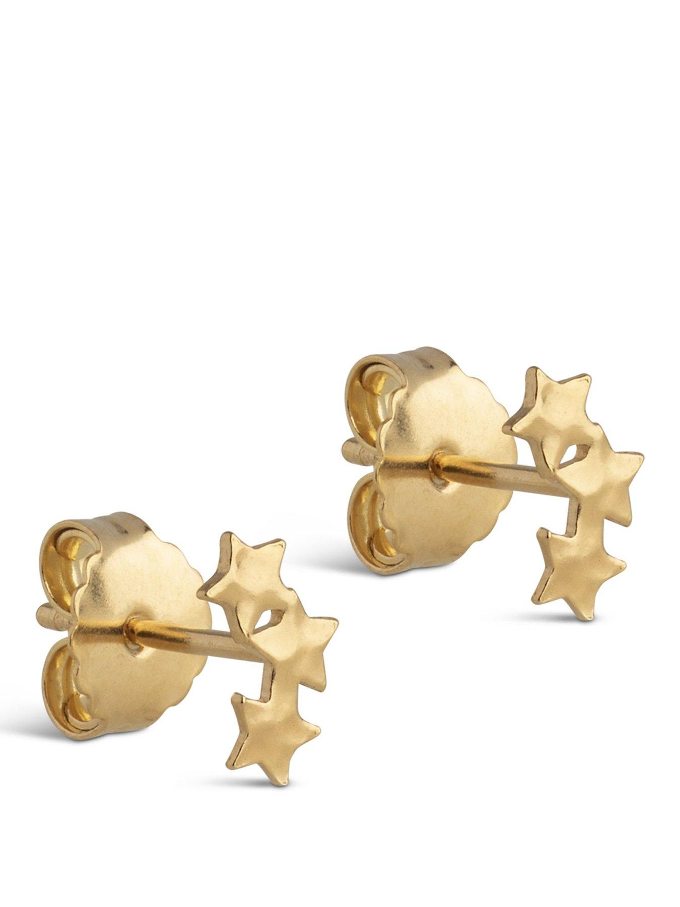 Image 1 of 2 of ENAMEL Copenhagen Womens Star Triple Star Stud Earrings - Gold