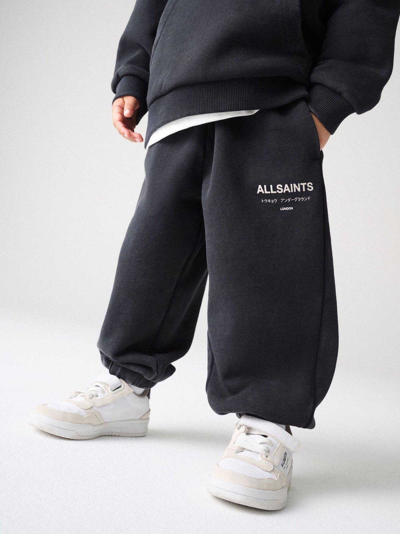 Image 4 of 7 of smALLSAINTS Younger Boys Underground Funnel Neck Sweat Top &amp; Joggers - Washed Black