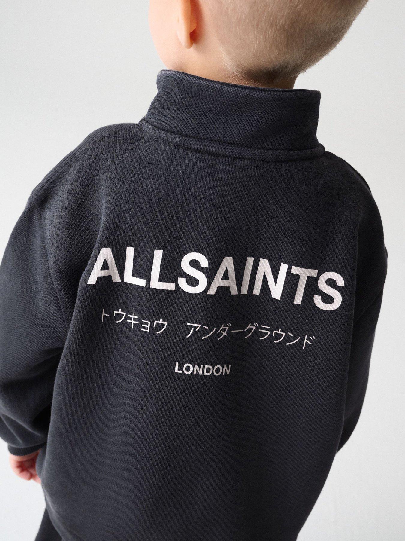 Image 5 of 7 of smALLSAINTS Younger Boys Underground Funnel Neck Sweat Top &amp; Joggers - Washed Black