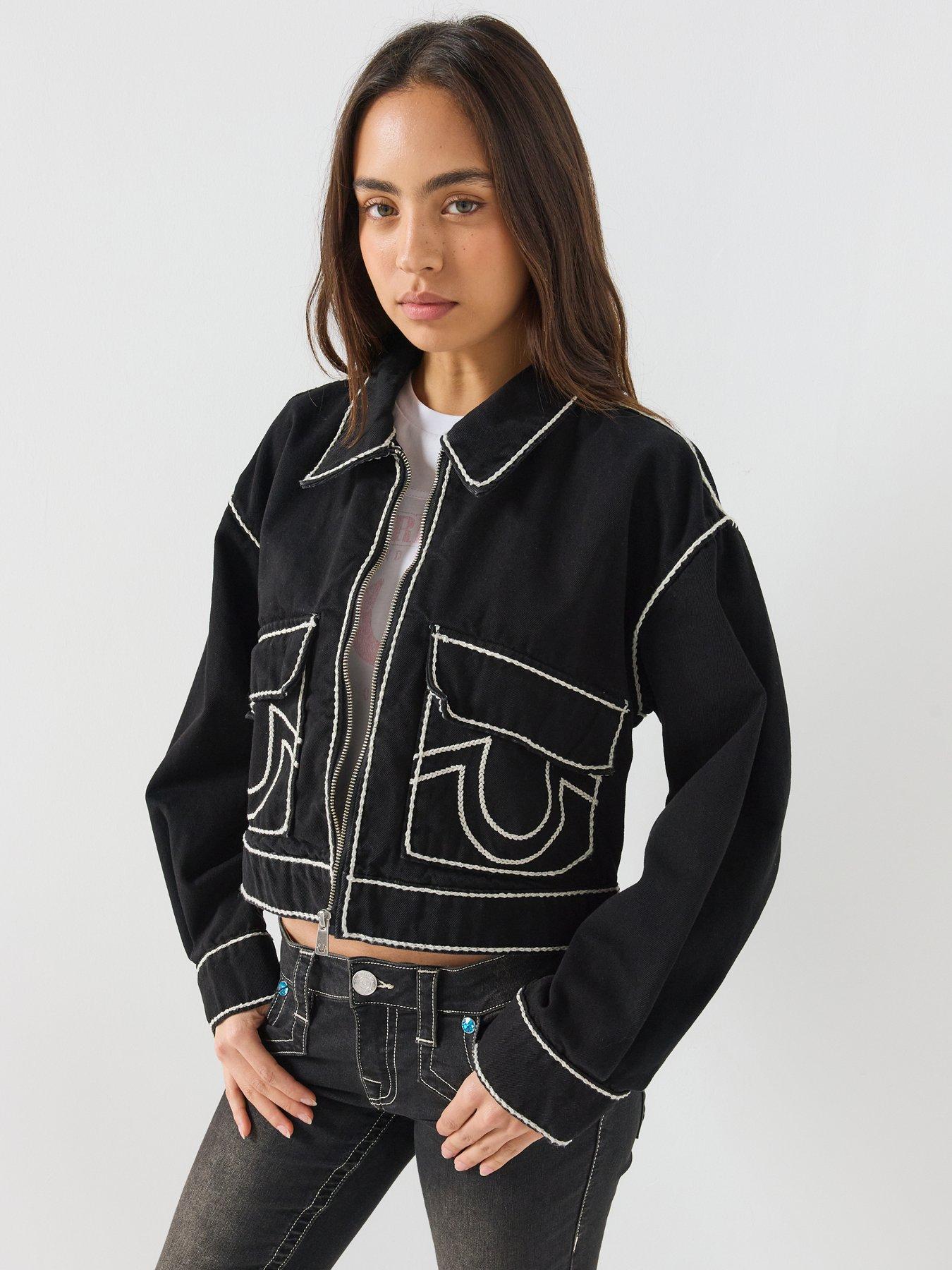 Image 1 of 6 of TRUE RELIGION Rope Stitch Denim Jacket
