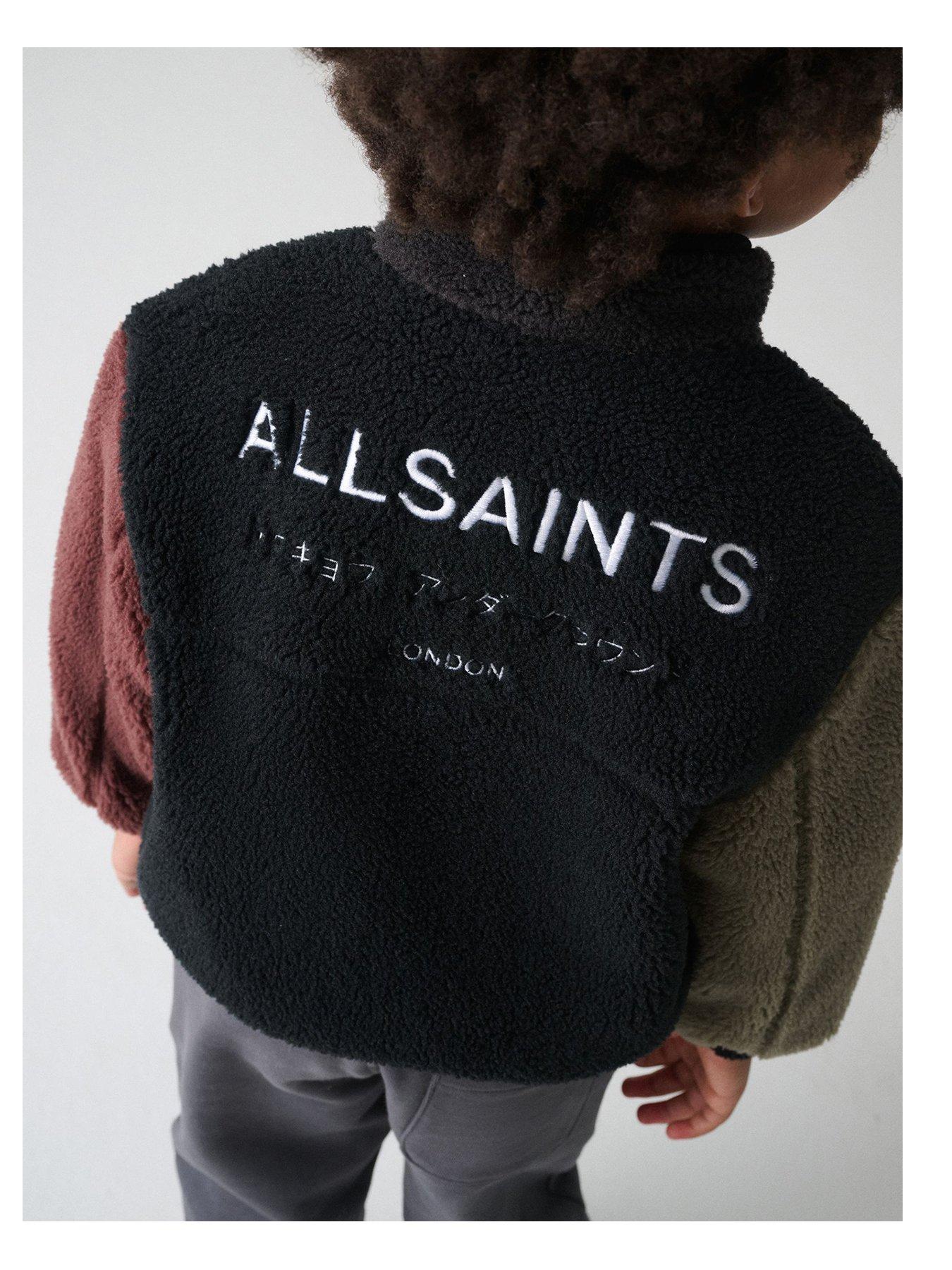 Image 3 of 5 of smALLSAINTS Boys Colour Block Borg Fleece Jacket - Black