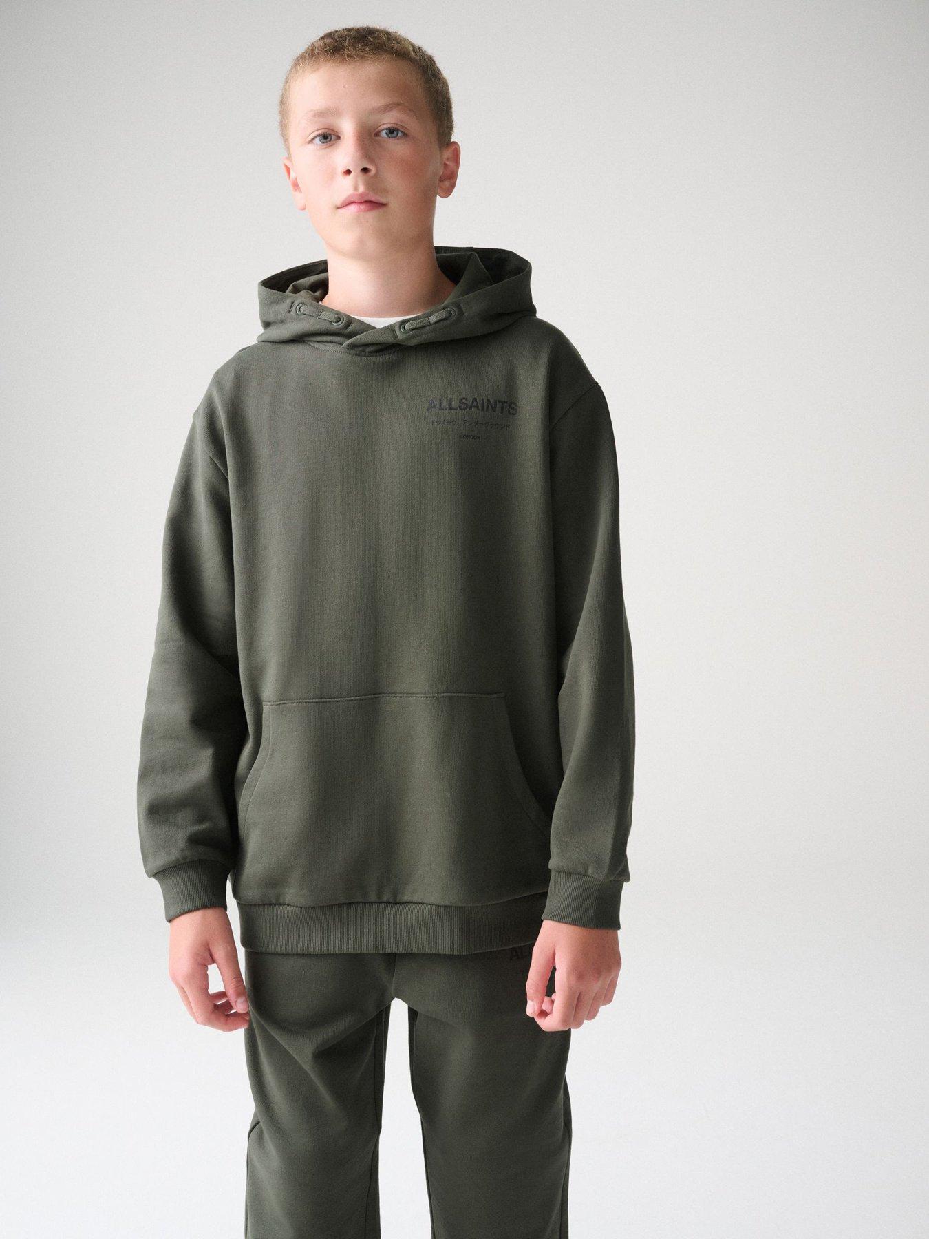 Image 1 of 7 of smALLSAINTS Boys Underground Oversized Pullover Hoodie - Green