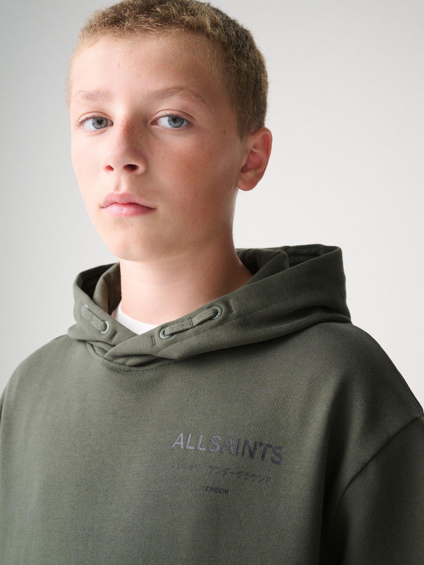 Image 6 of 7 of smALLSAINTS Boys Underground Oversized Pullover Hoodie - Green
