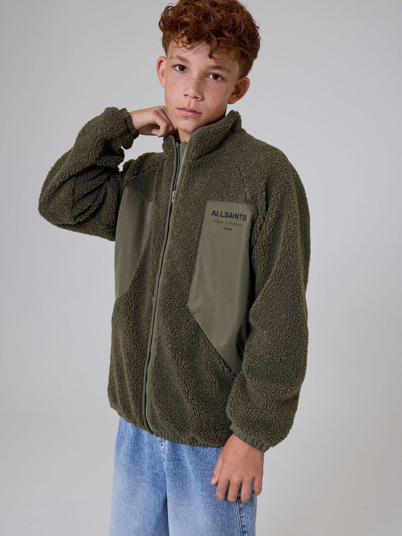Image 1 of 7 of smALLSAINTS Boys Zip Through Fleece Jacket - Khaki