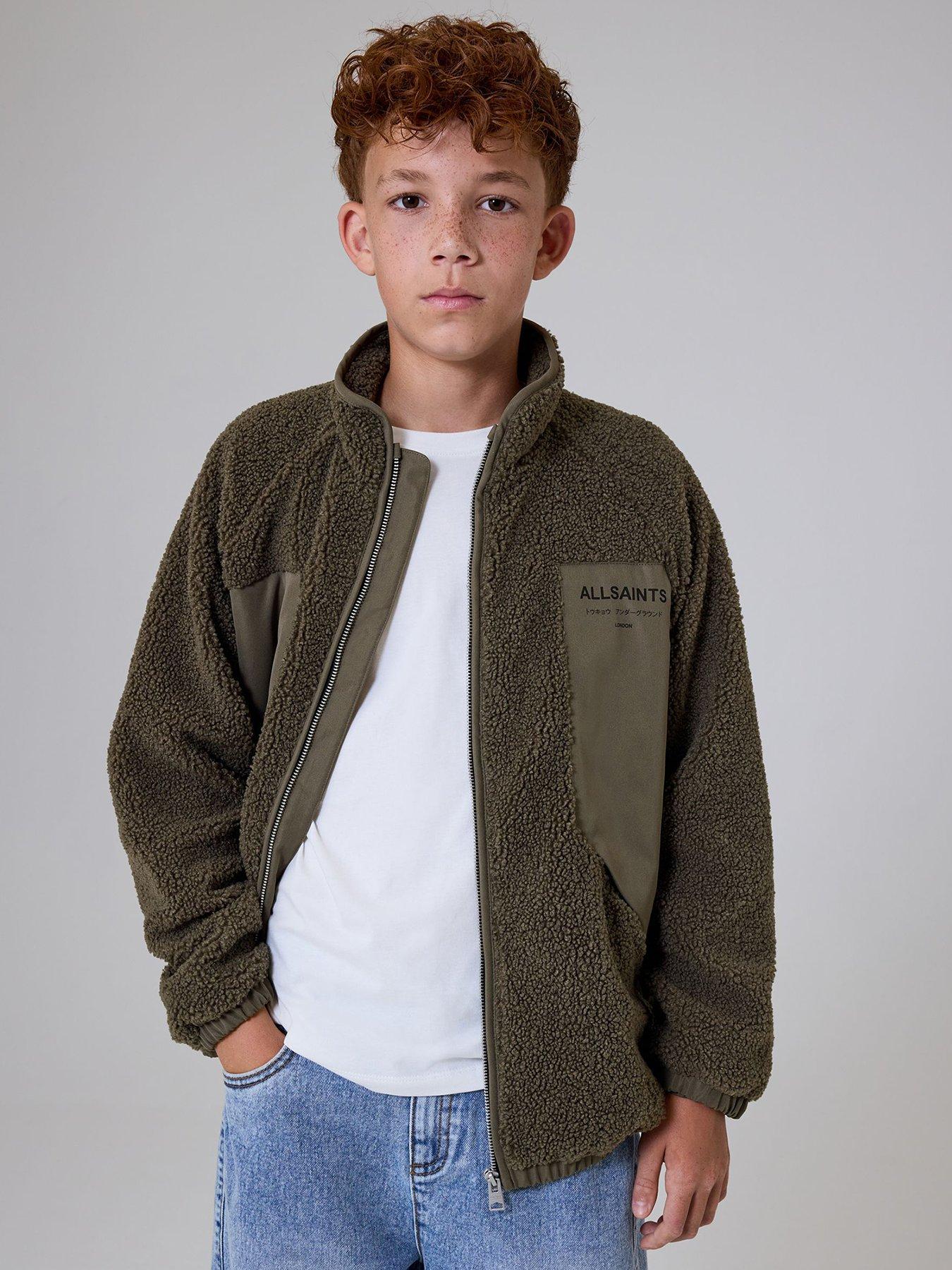 Image 2 of 7 of smALLSAINTS Boys Zip Through Fleece Jacket - Khaki