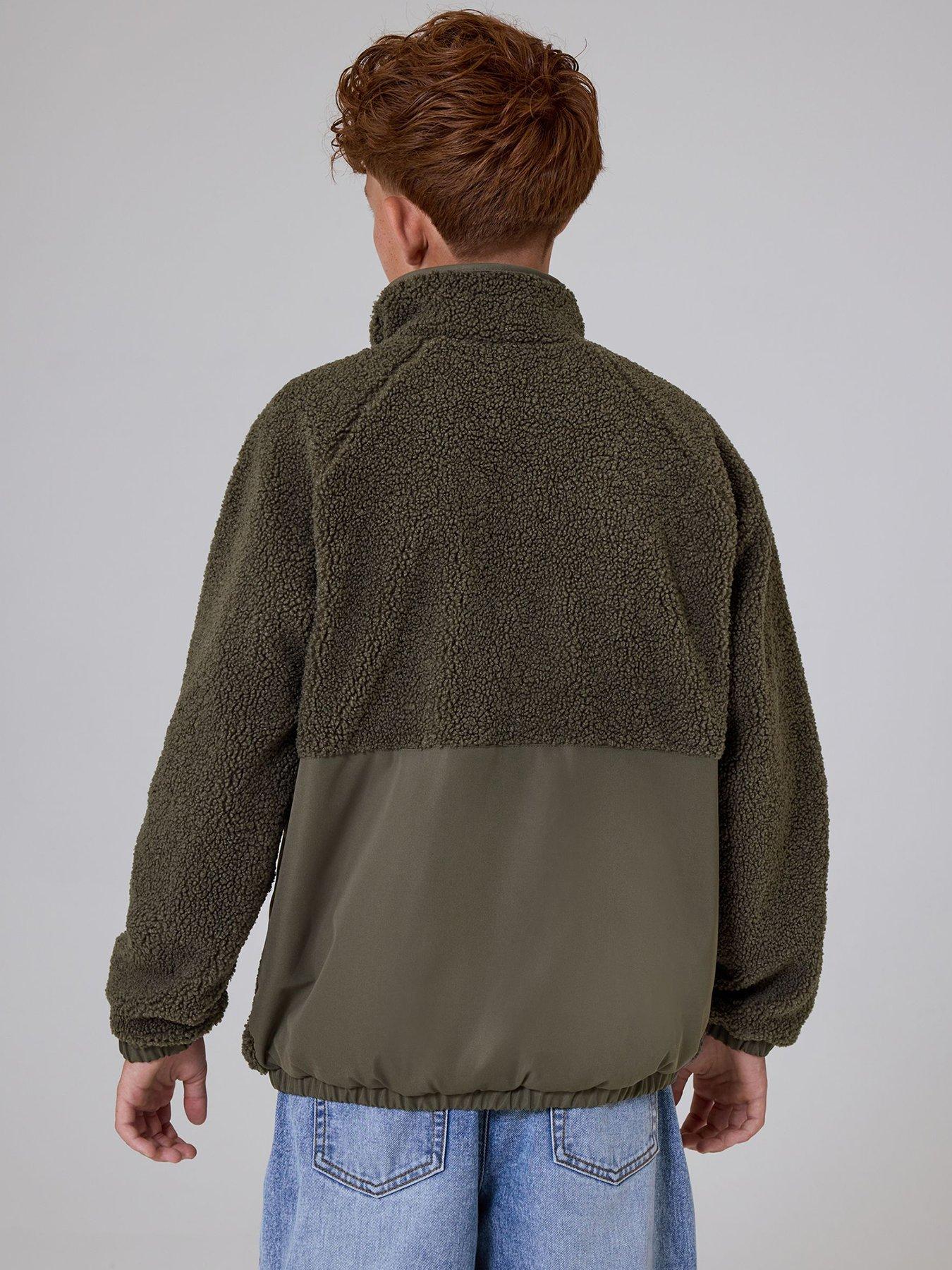 Image 3 of 7 of smALLSAINTS Boys Zip Through Fleece Jacket - Khaki
