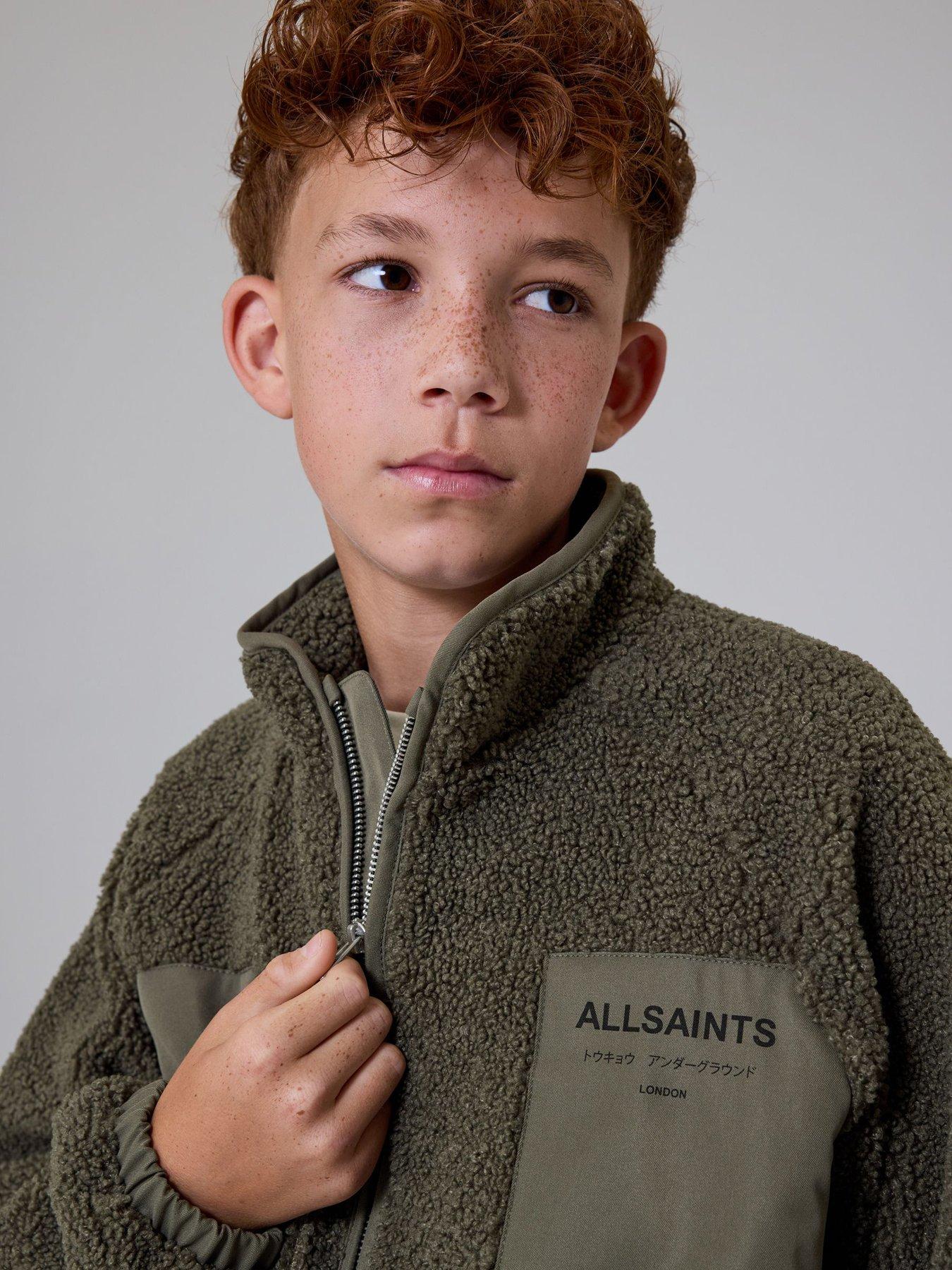 Image 4 of 7 of smALLSAINTS Boys Zip Through Fleece Jacket - Khaki