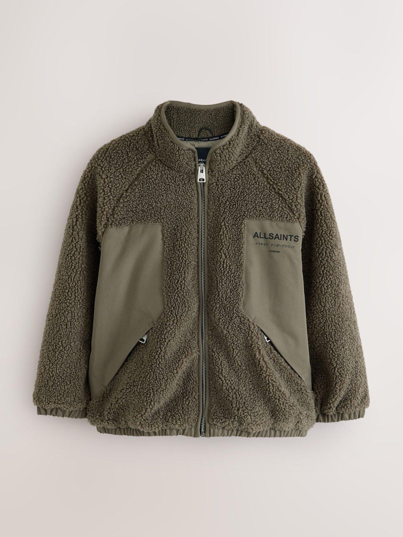 Image 6 of 7 of smALLSAINTS Boys Zip Through Fleece Jacket - Khaki