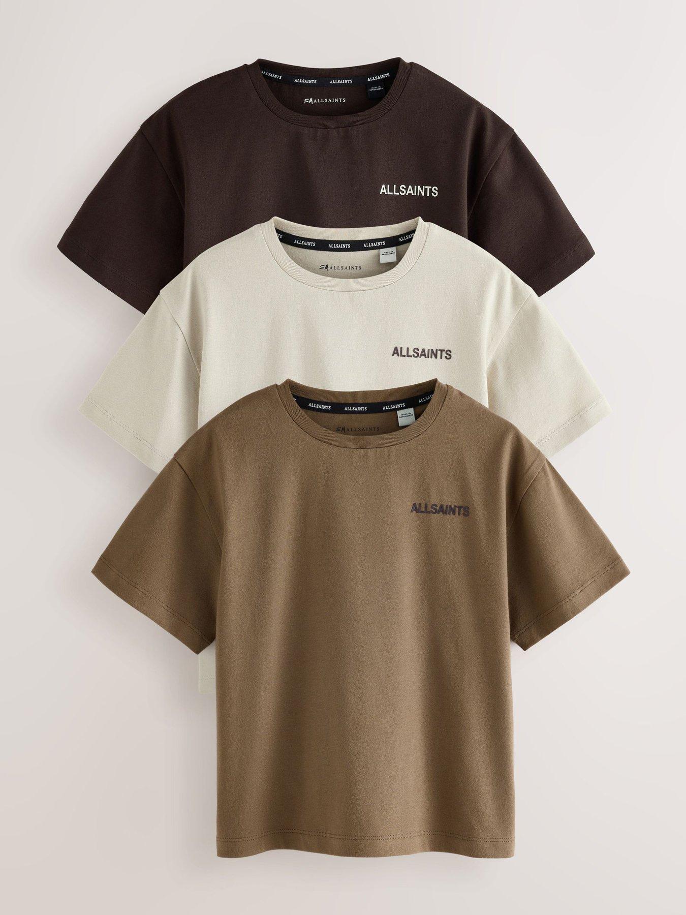 Image 1 of 7 of smALLSAINTS 3 Pack Logo Crew Neck T-Shirts - Multi